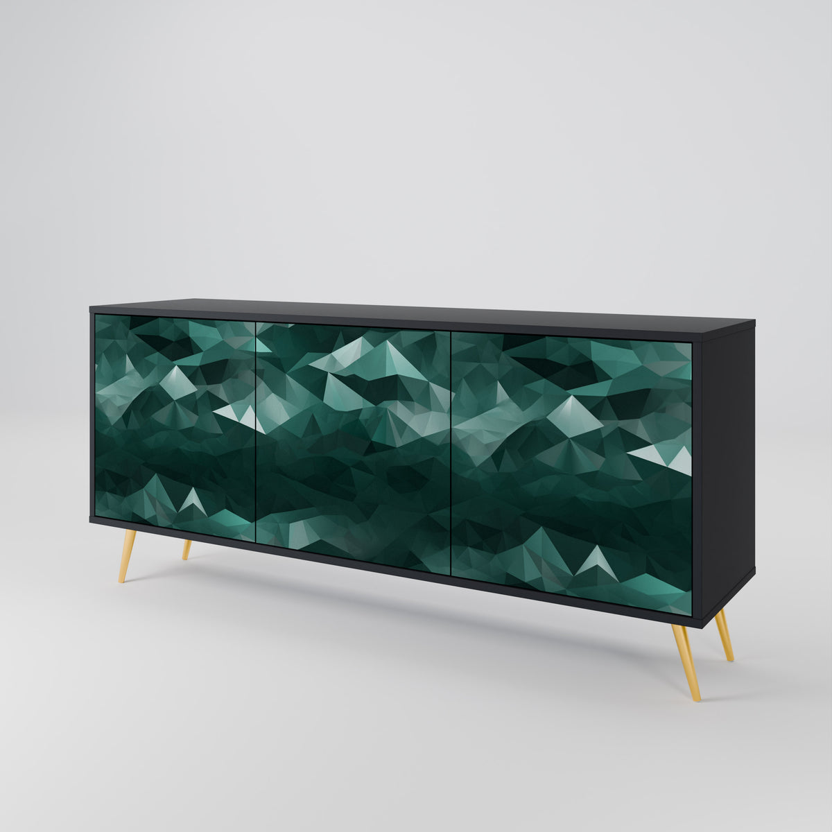POLYGONAL FLOATING Třídveřová komoda