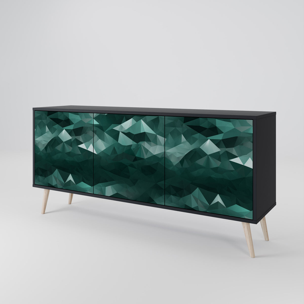 POLYGONAL FLOATING Třídveřová komoda