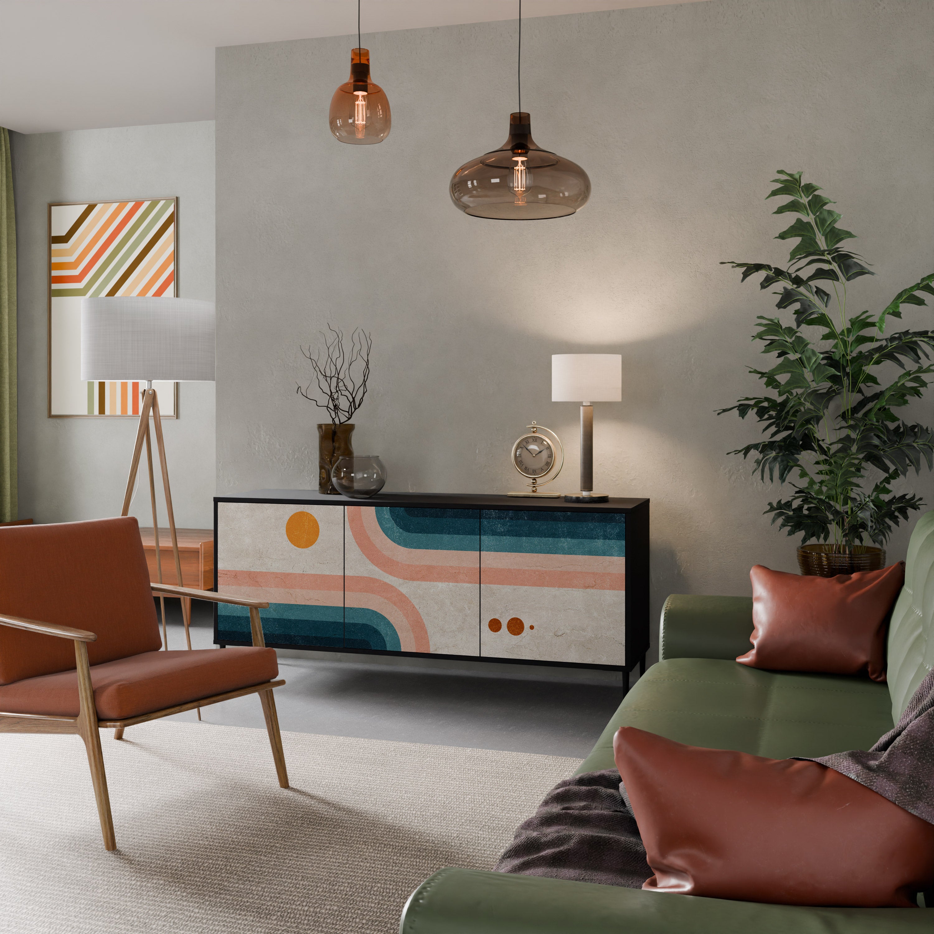 TWO HALVES Třídveřová komoda