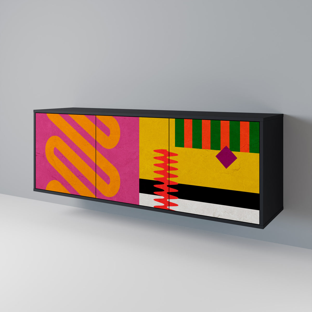 VIVID ART Třídveřová komoda