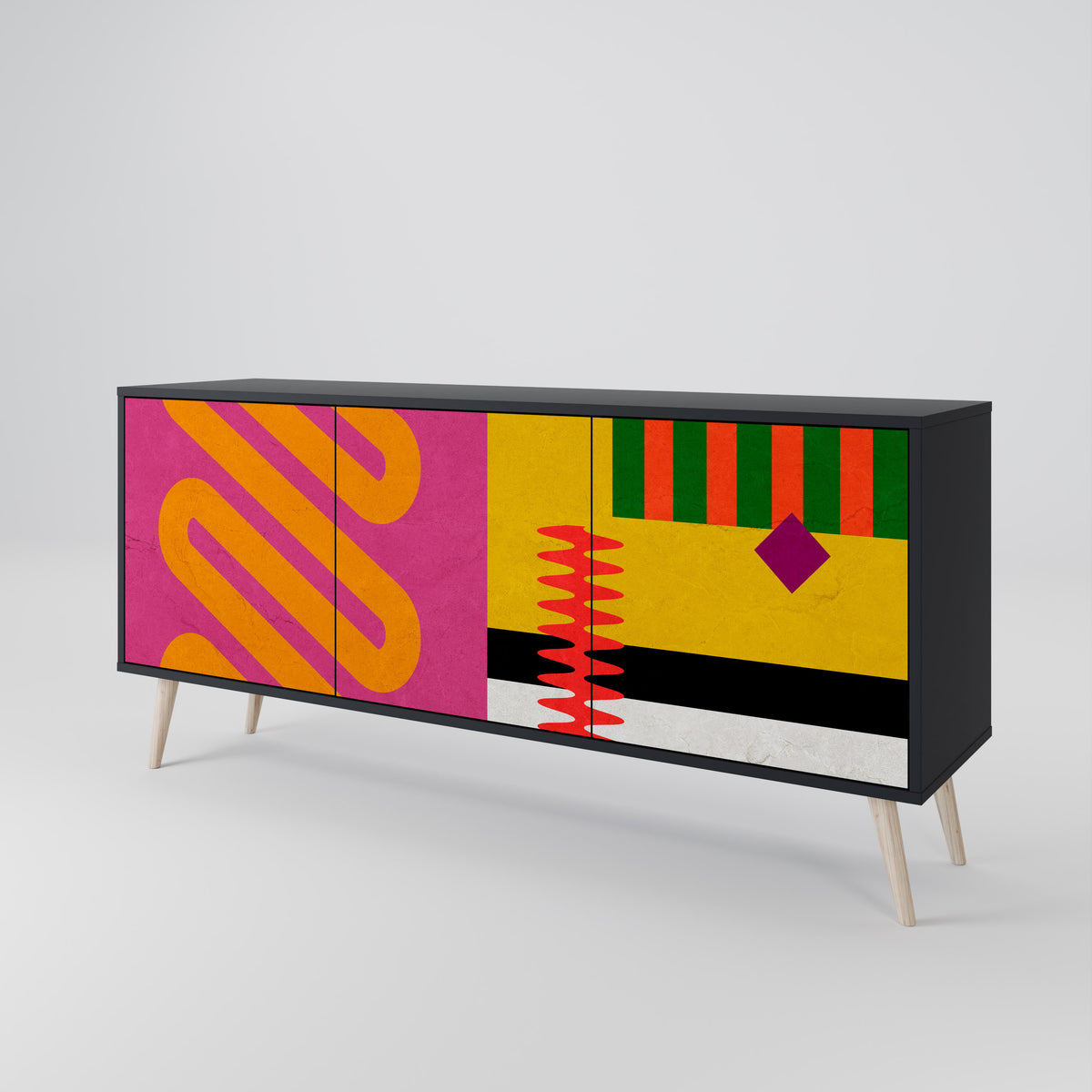 VIVID ART Třídveřová komoda