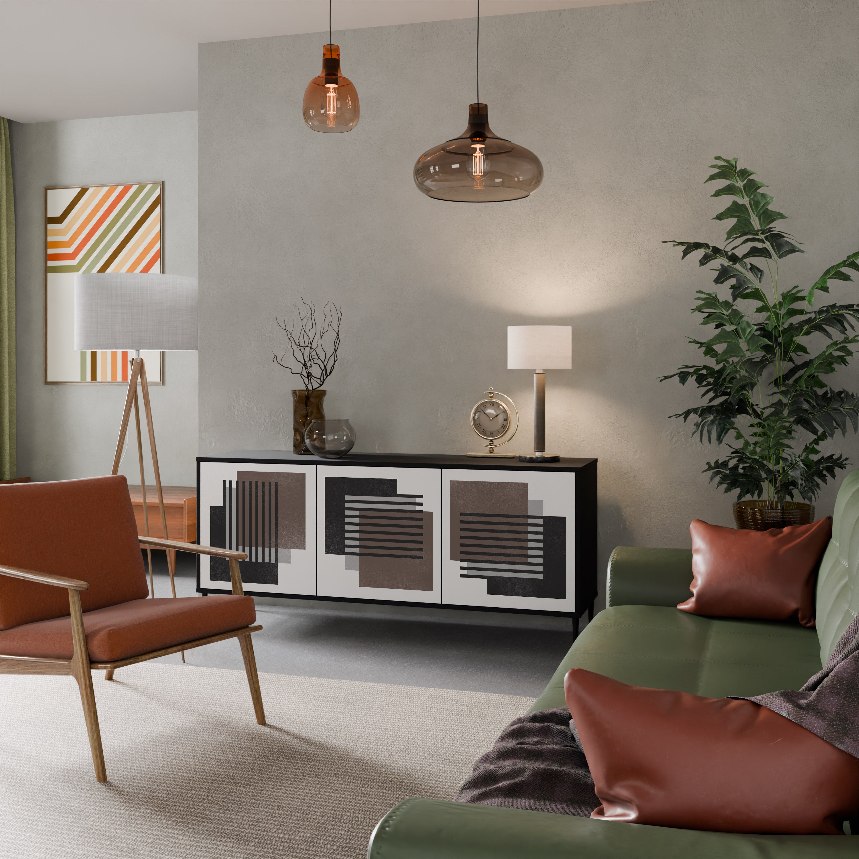 SHADOW SYNCHRONY Třídveřová komoda