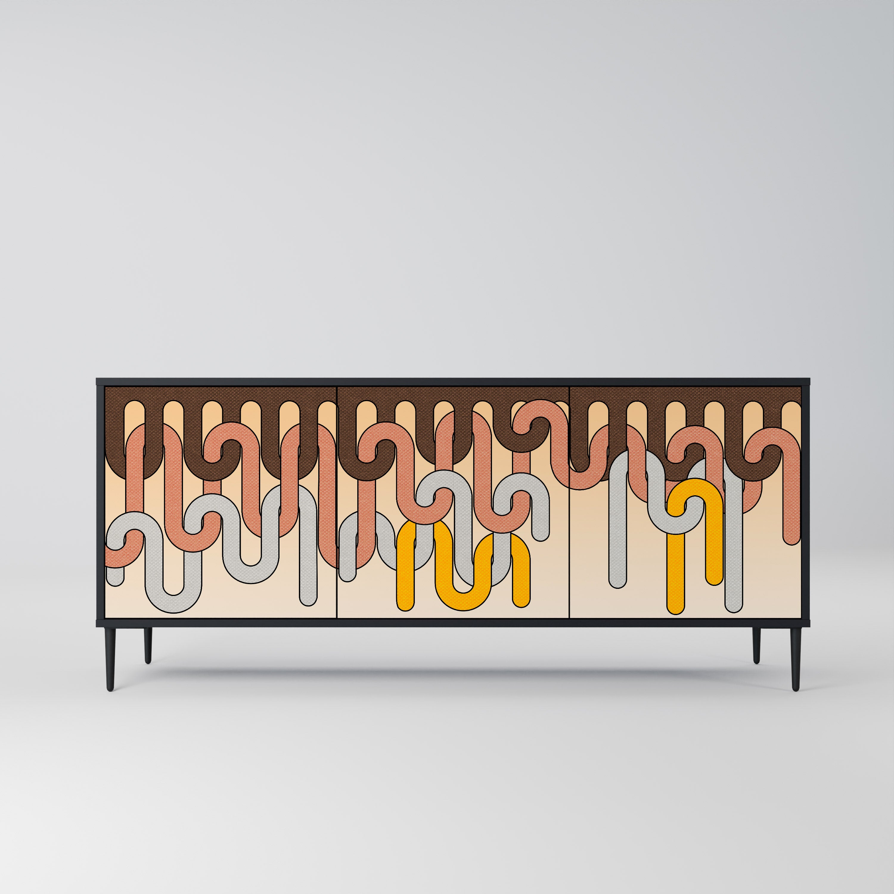 COLORFUL STRINGS 3-Door Sideboard
