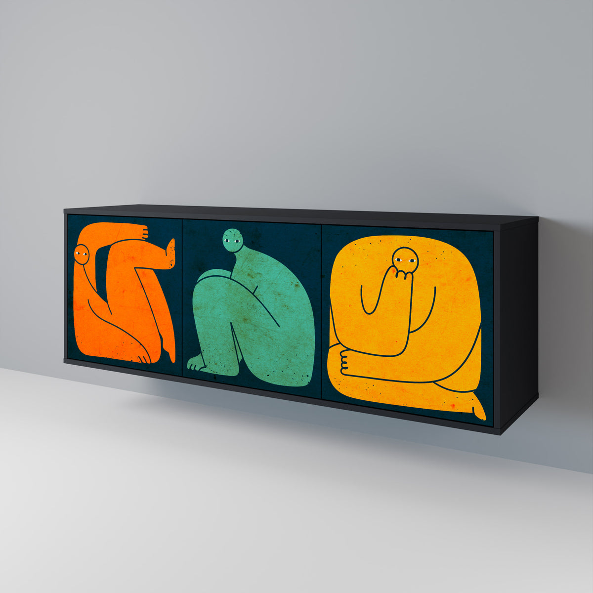 TOGETHER BUT SEPARATELY Třídveřová komoda