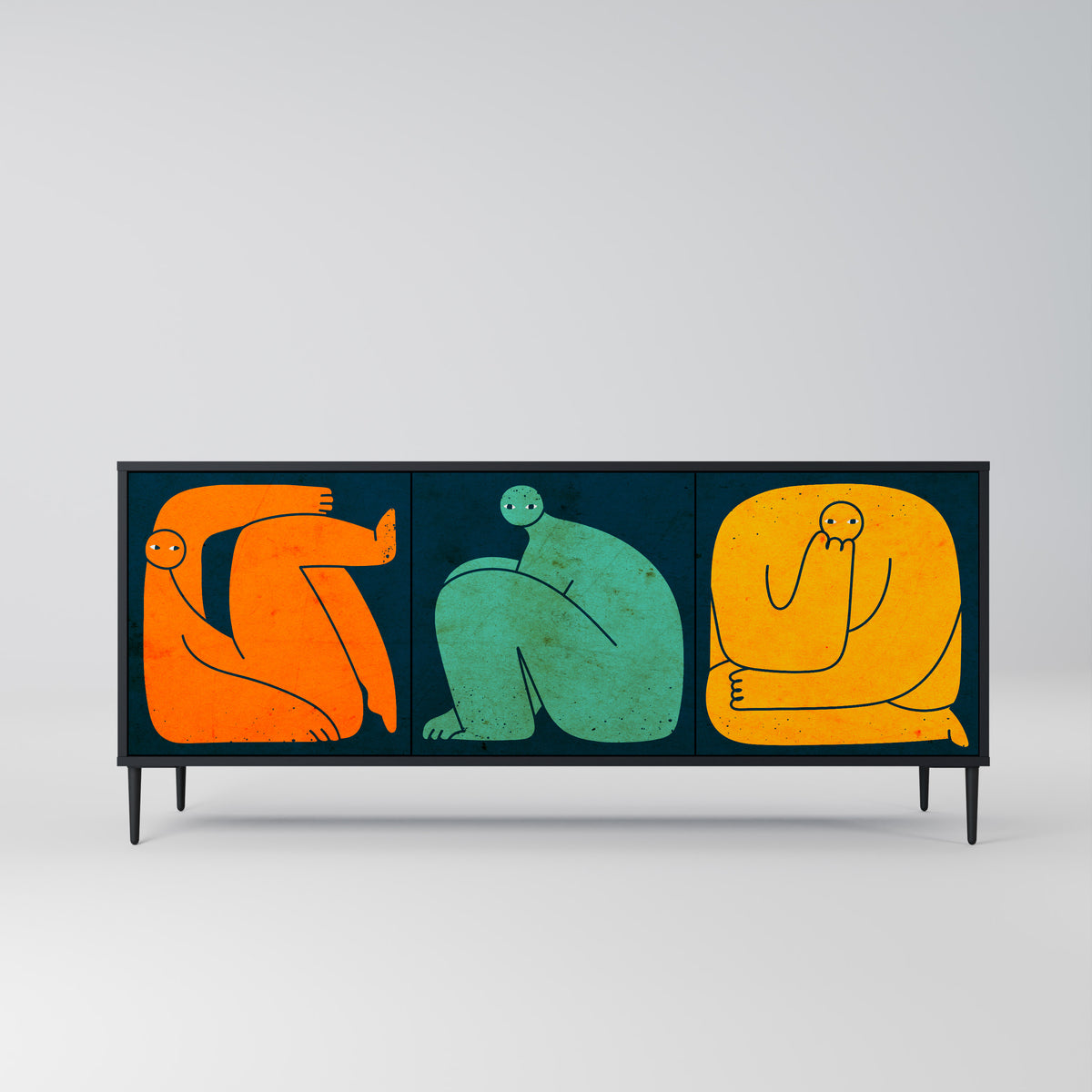 TOGETHER BUT SEPARATELY Třídveřová komoda