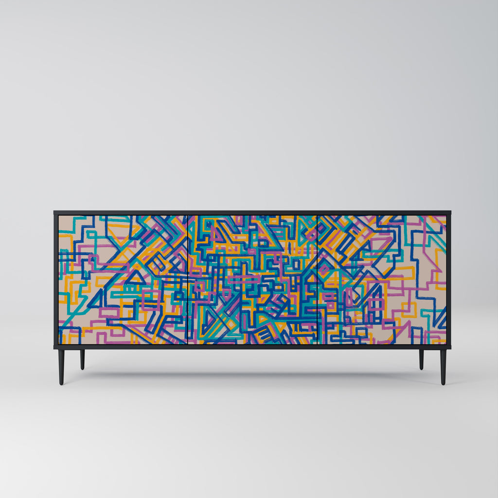 MEMORIES MAP Třídveřová komoda