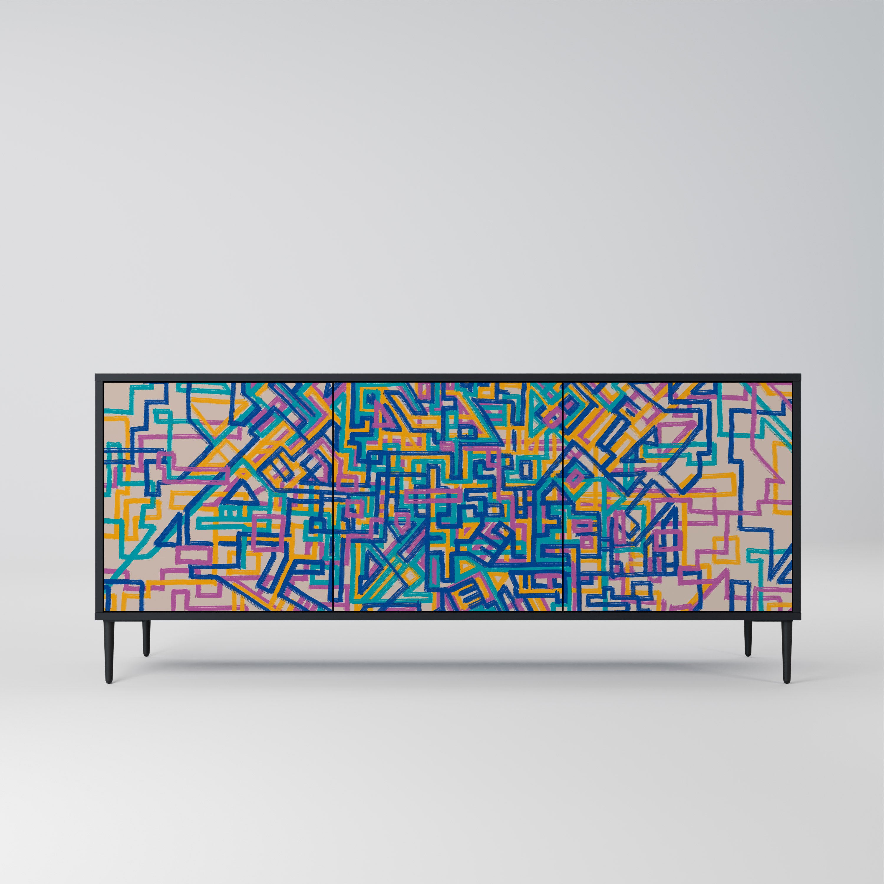 MEMORIES MAP Třídveřová komoda