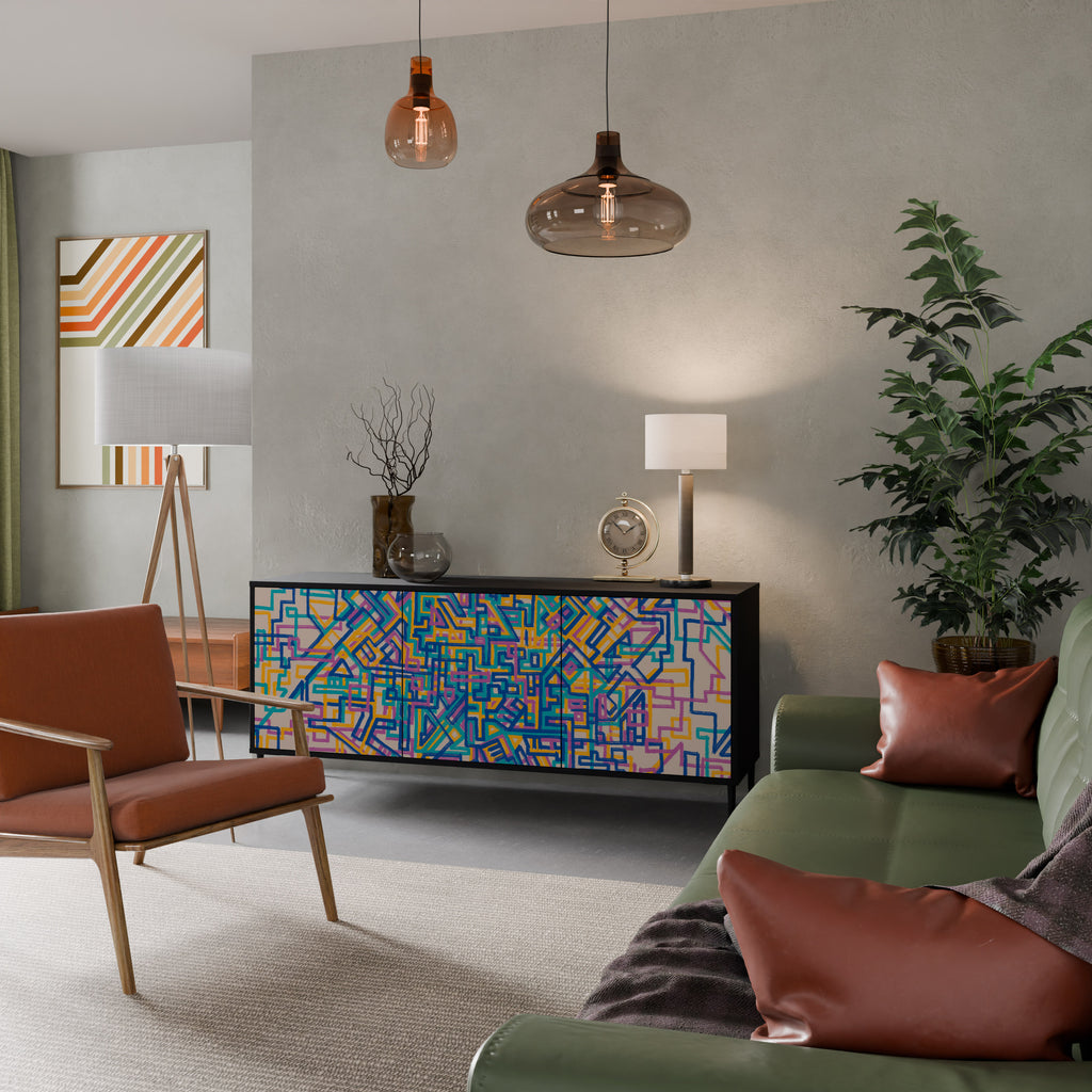 MEMORIES MAP Třídveřová komoda