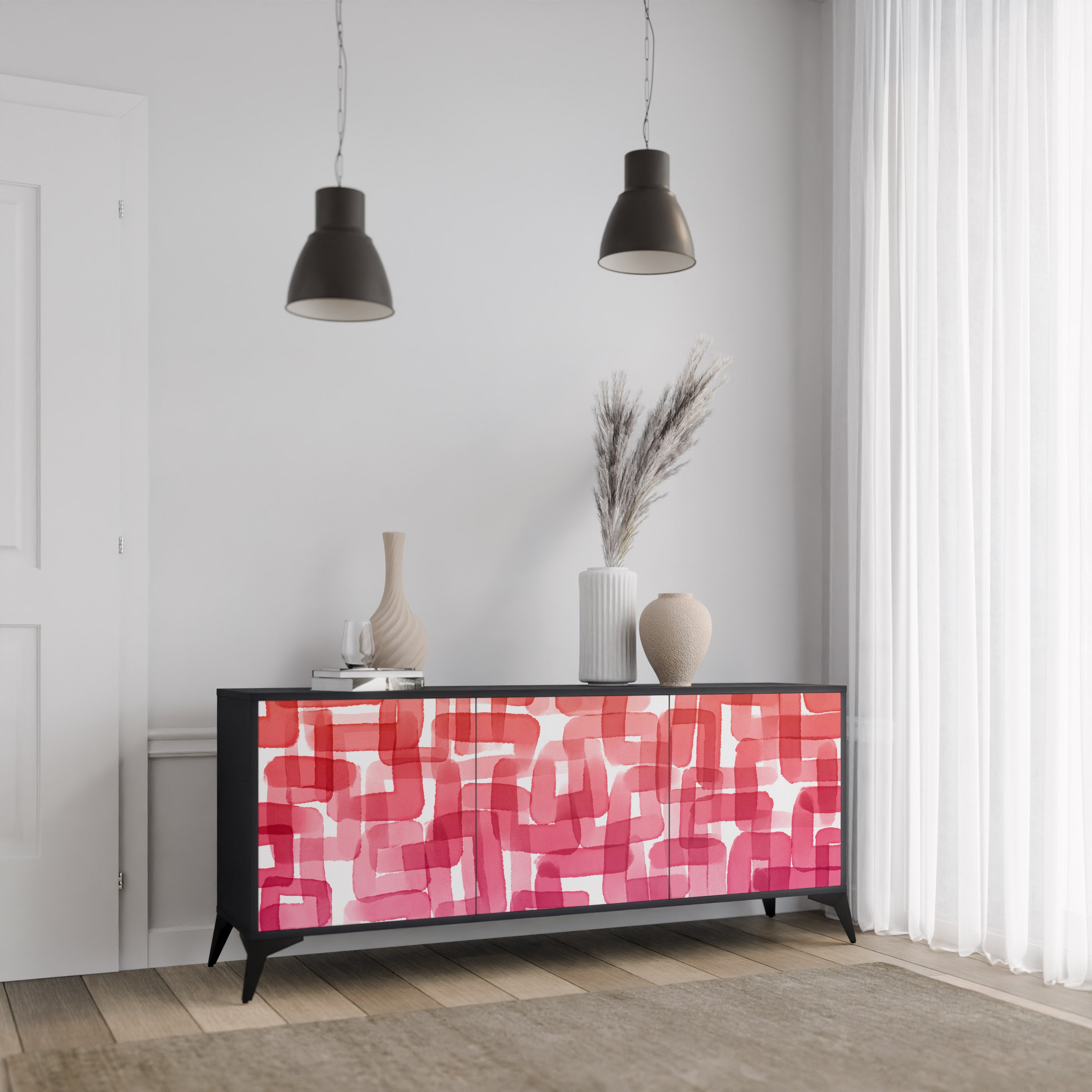 KALEIDOSCOPIC CUBISM 3-Door Sideboard