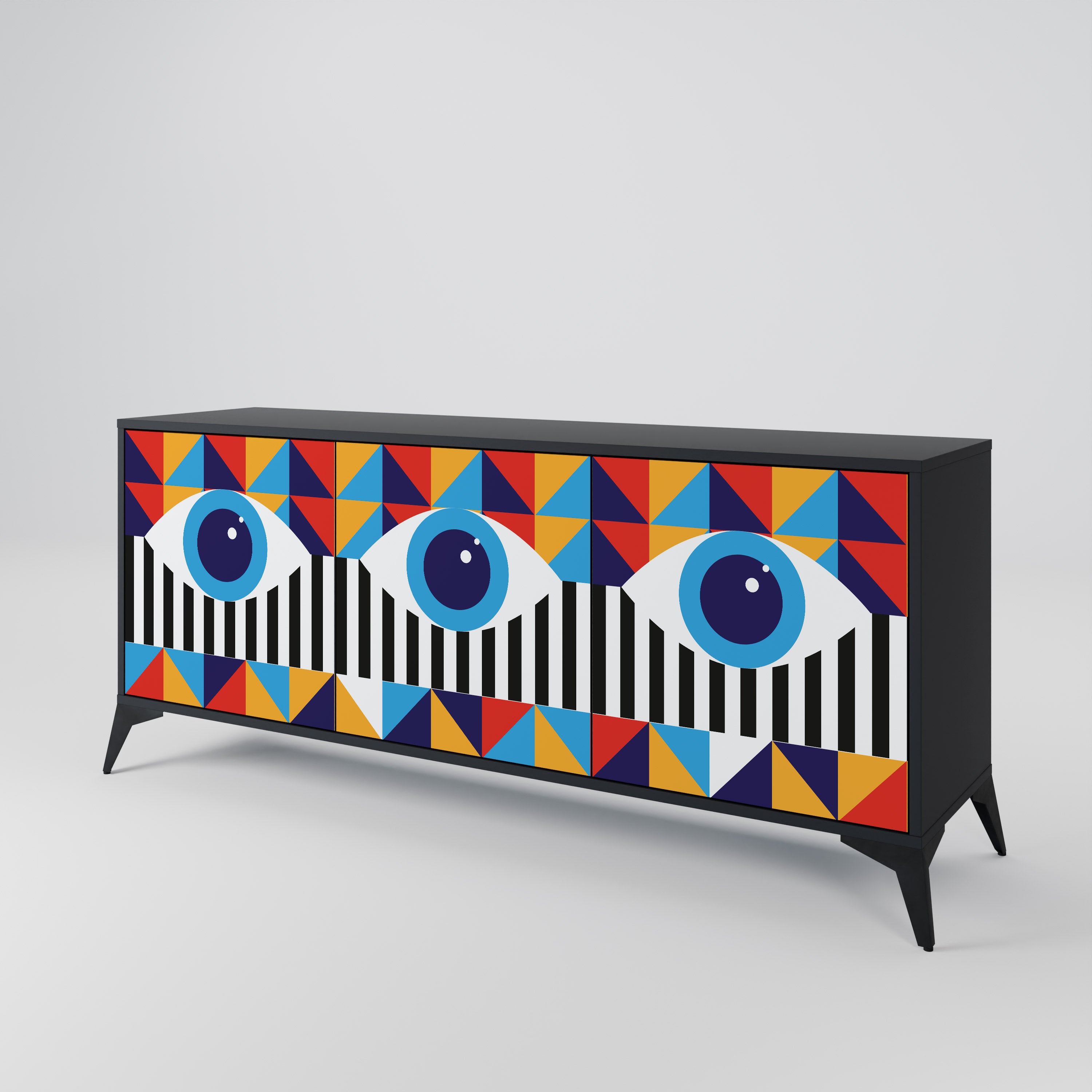 ABSTRACTION AND GEOMETRY 3-Door Sideboard