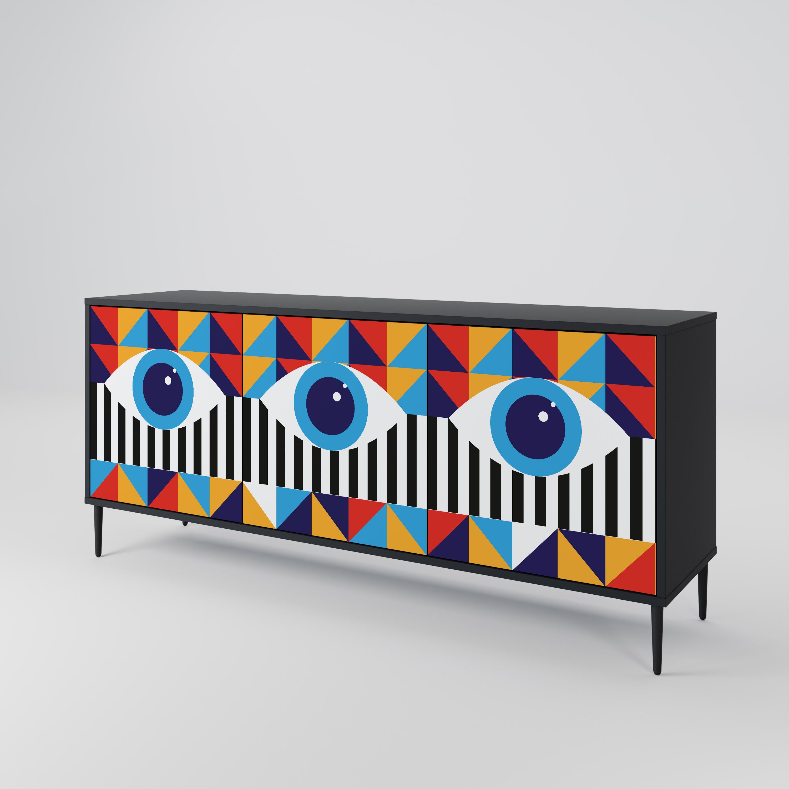 ABSTRACTION AND GEOMETRY 3-Door Sideboard