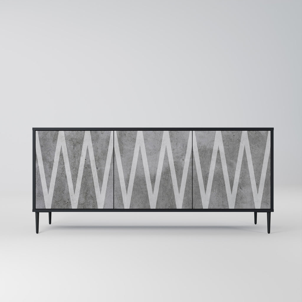 SOLID ZIG ZAG 3-Door Sideboard