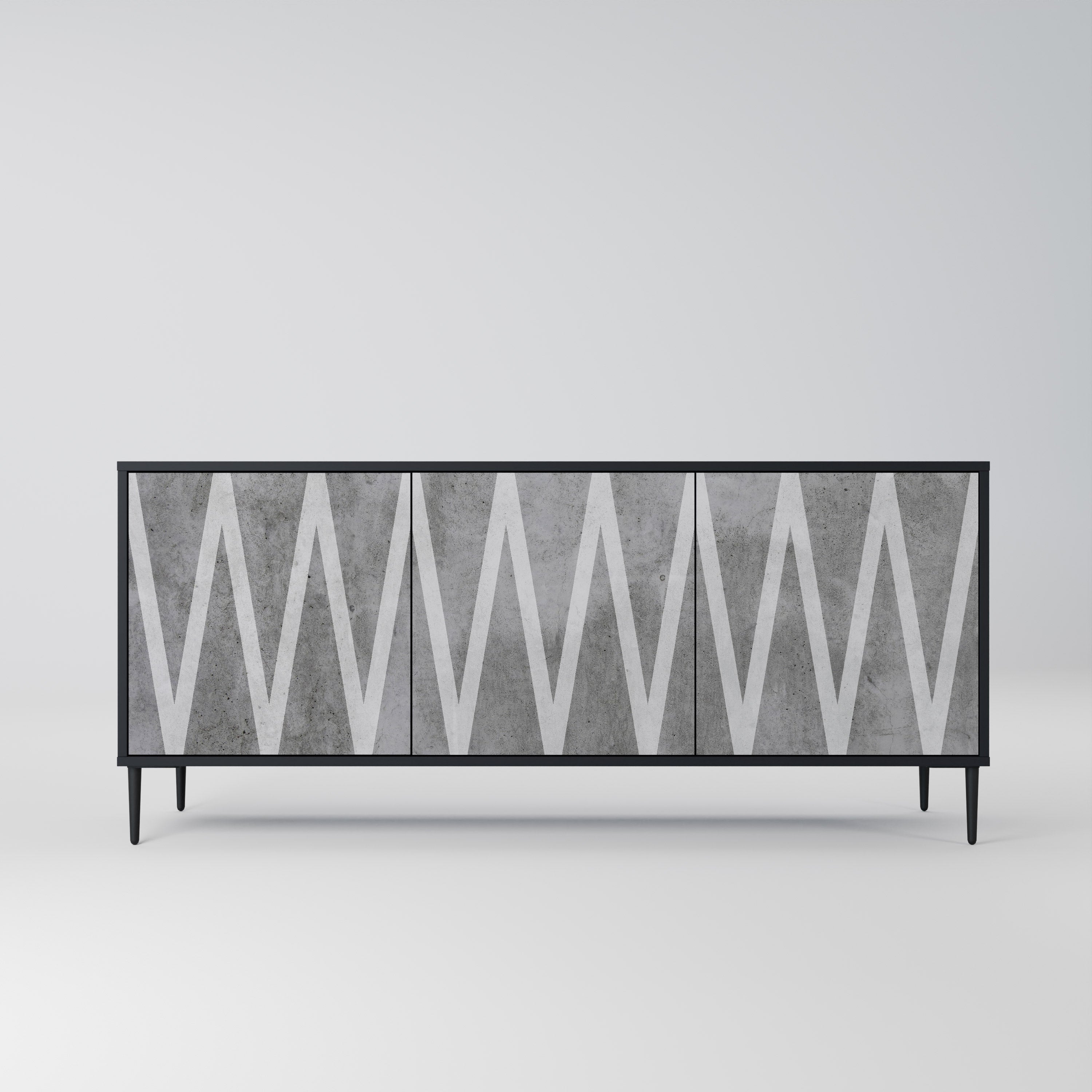 SOLID ZIG ZAG 3-Door Sideboard