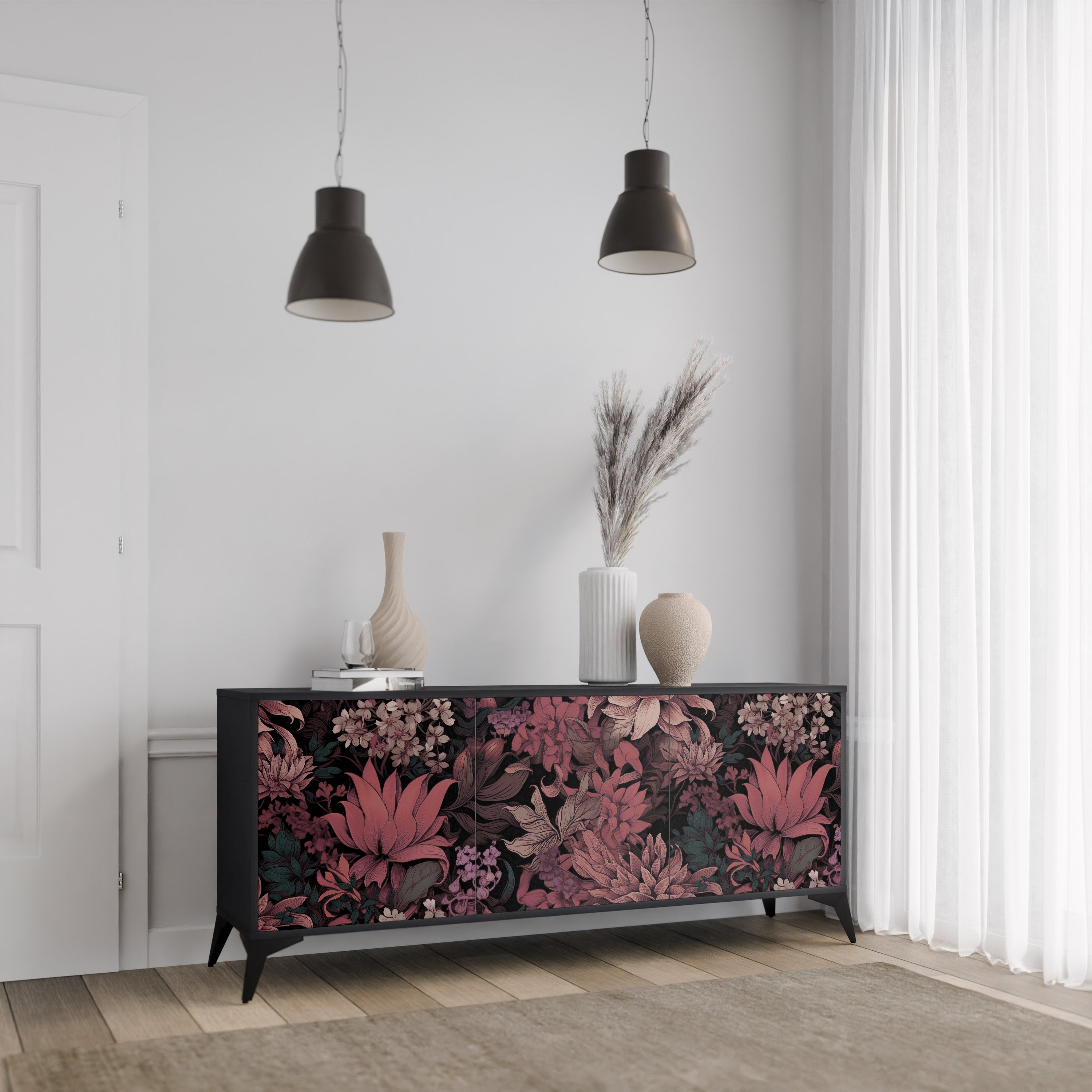 FLORAL WHISPER 3-Door Sideboard