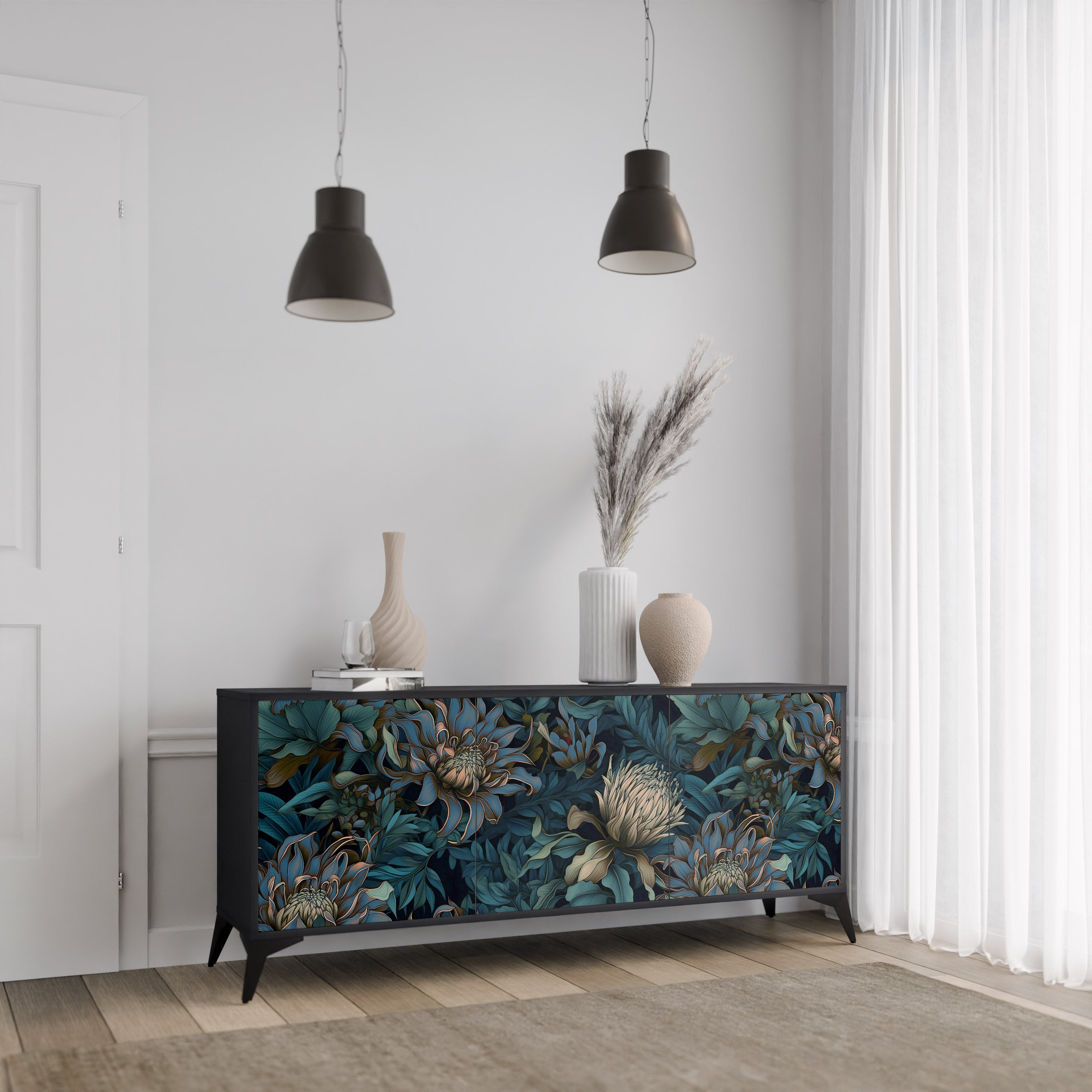 TWILIGHT BLOOM 3-Door Sideboard