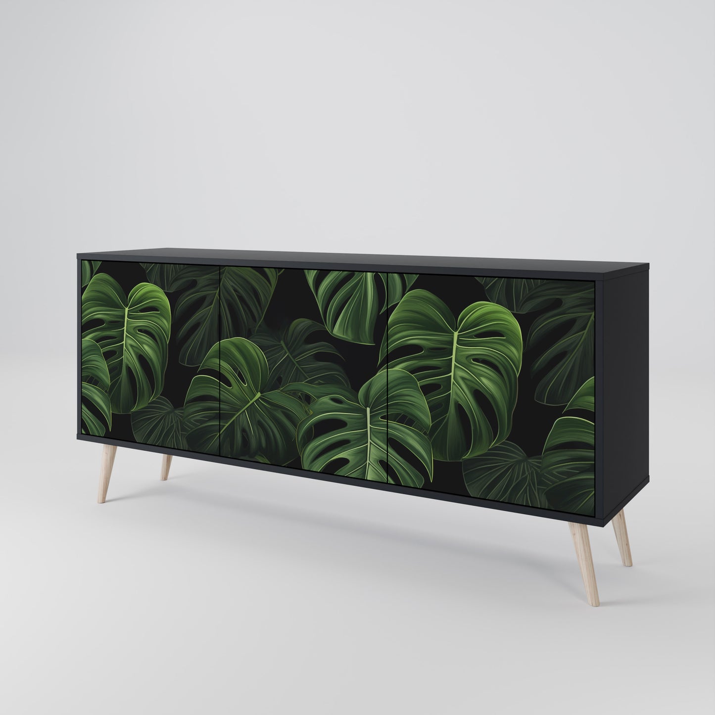 INFINITE MONSTERA Třídveřová komoda