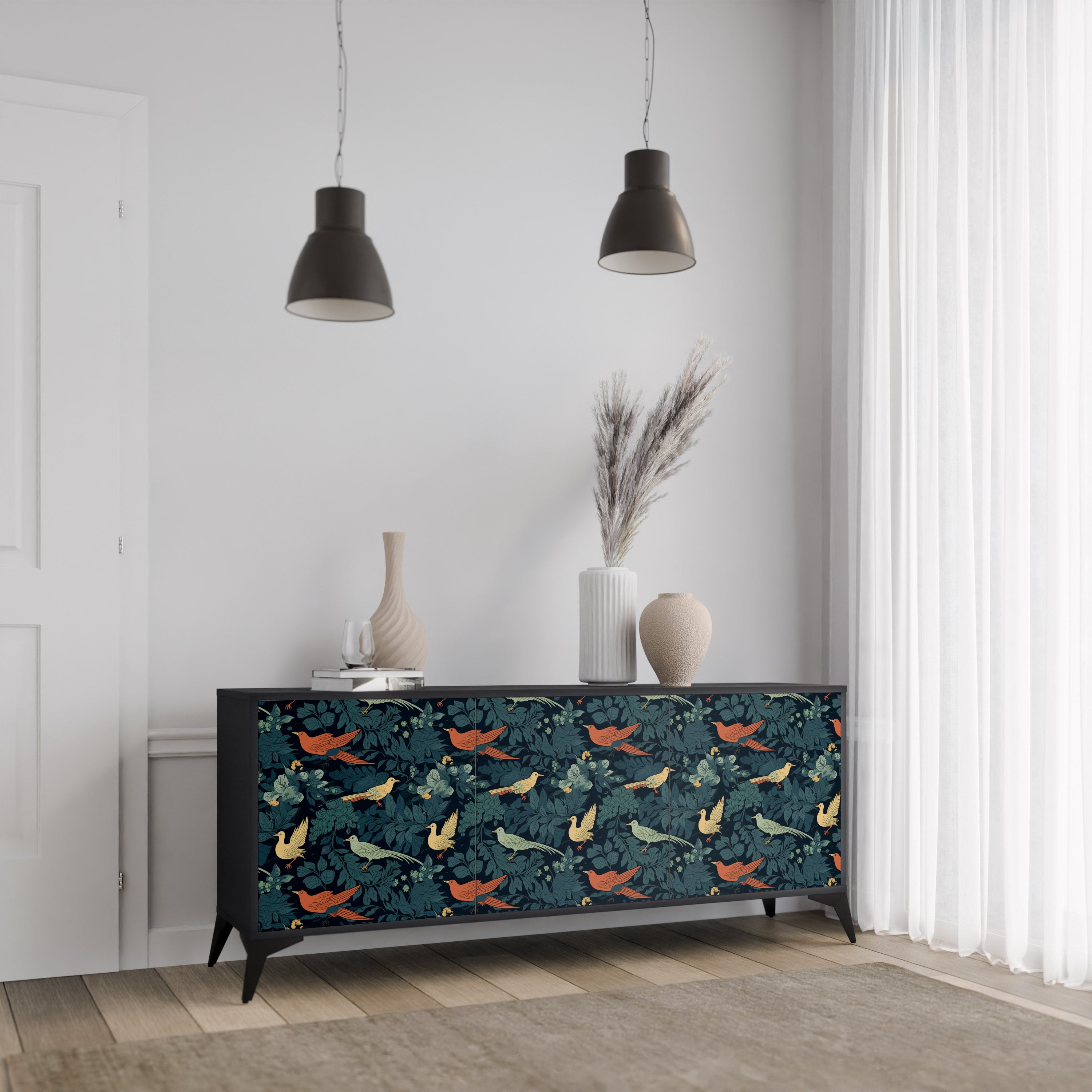 FOWL ORNAMENT 3-Door Sideboard