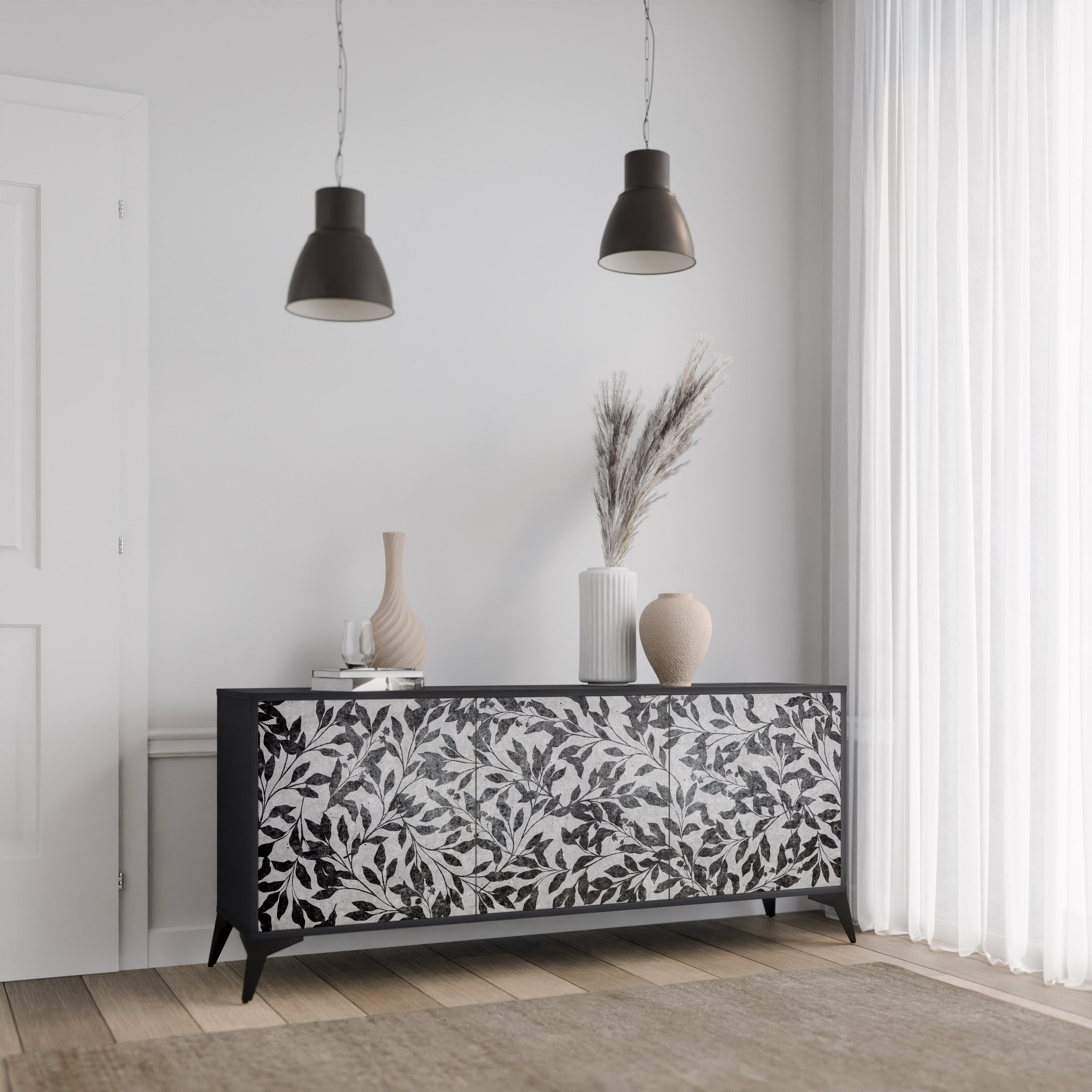 CHARCOAL SPROUT 3-Door Sideboard