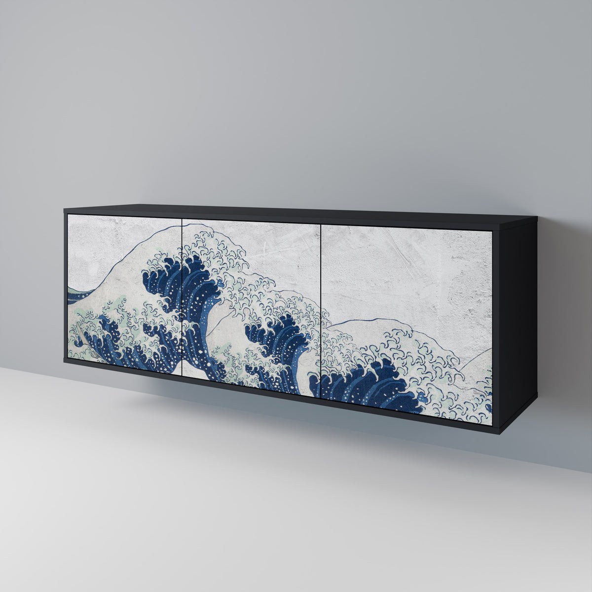 THE GREAT WAVE AT KANAGAWA Třídveřová komoda
