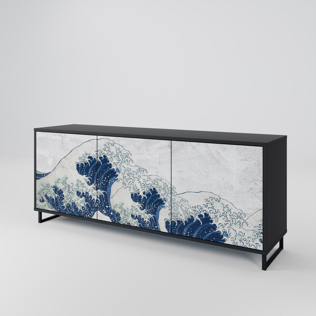 THE GREAT WAVE AT KANAGAWA Třídveřová komoda