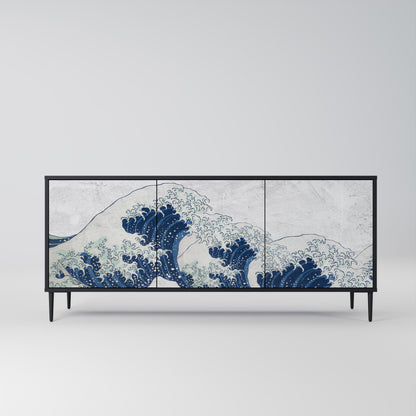 THE GREAT WAVE AT KANAGAWA Třídveřová komoda