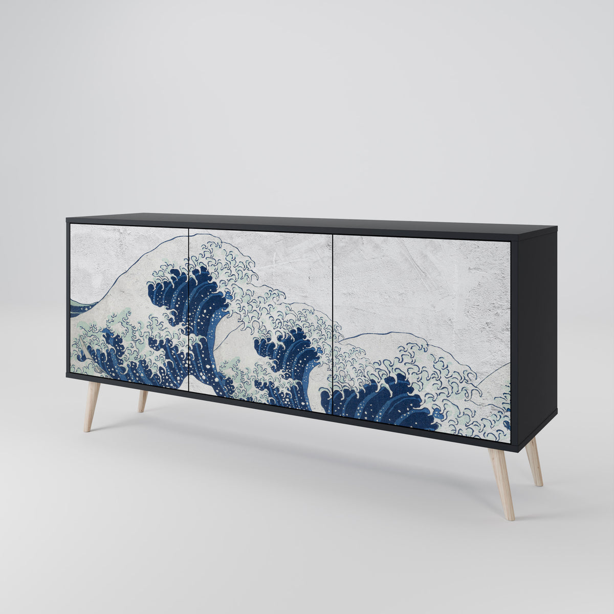THE GREAT WAVE AT KANAGAWA Třídveřová komoda