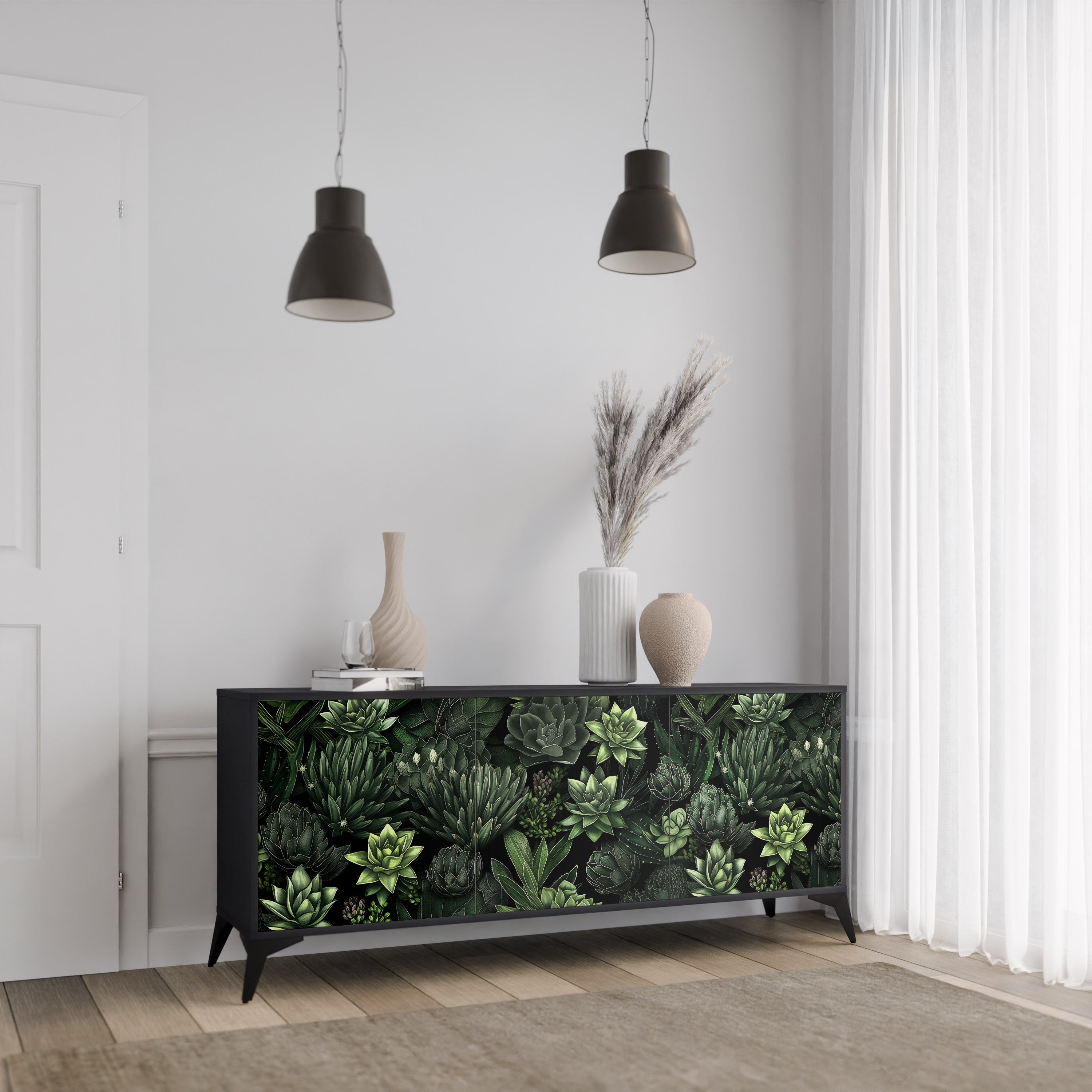 SUCCULENT JUNGLE 3-Door Sideboard