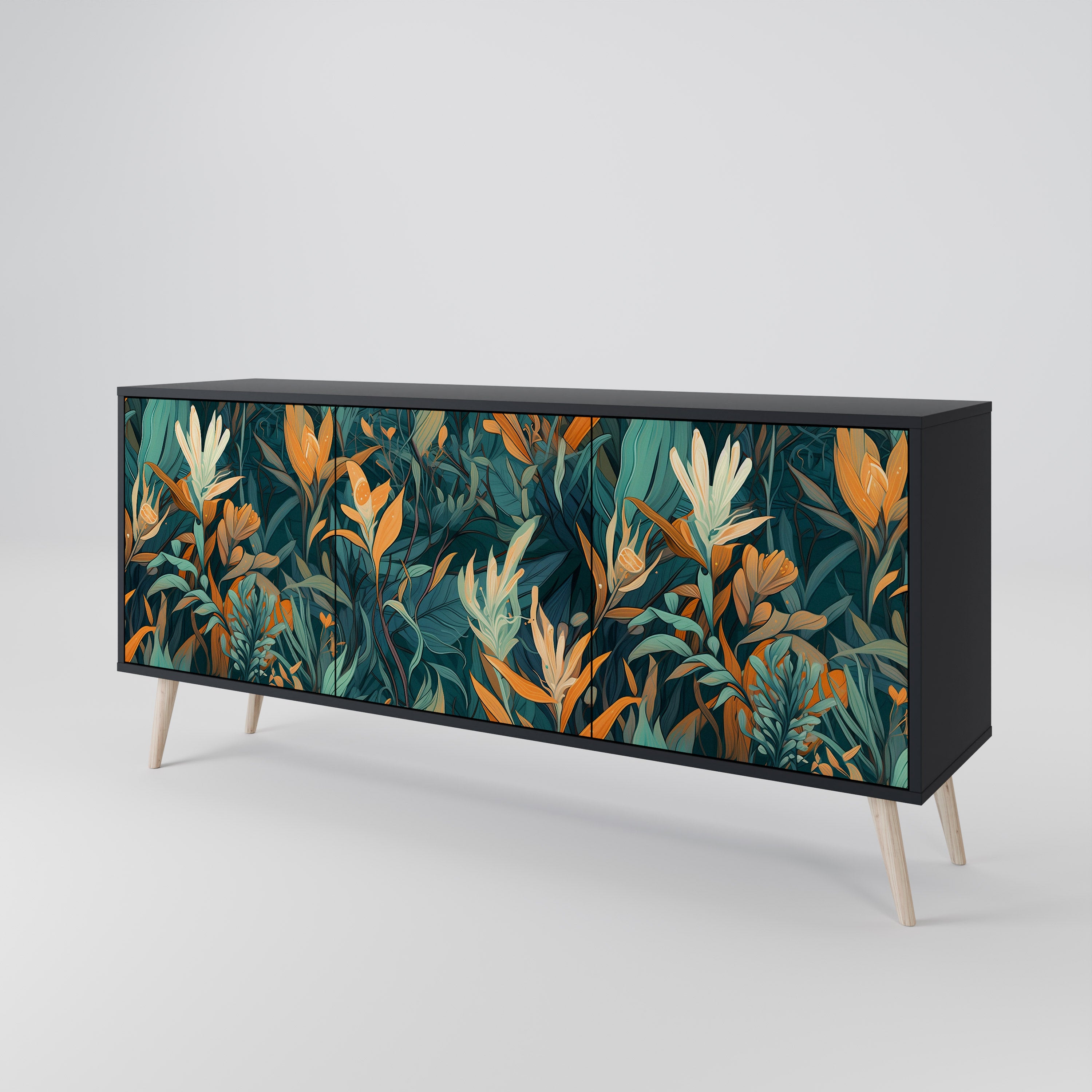 FLORAL SERENITY 3-Door Sideboard