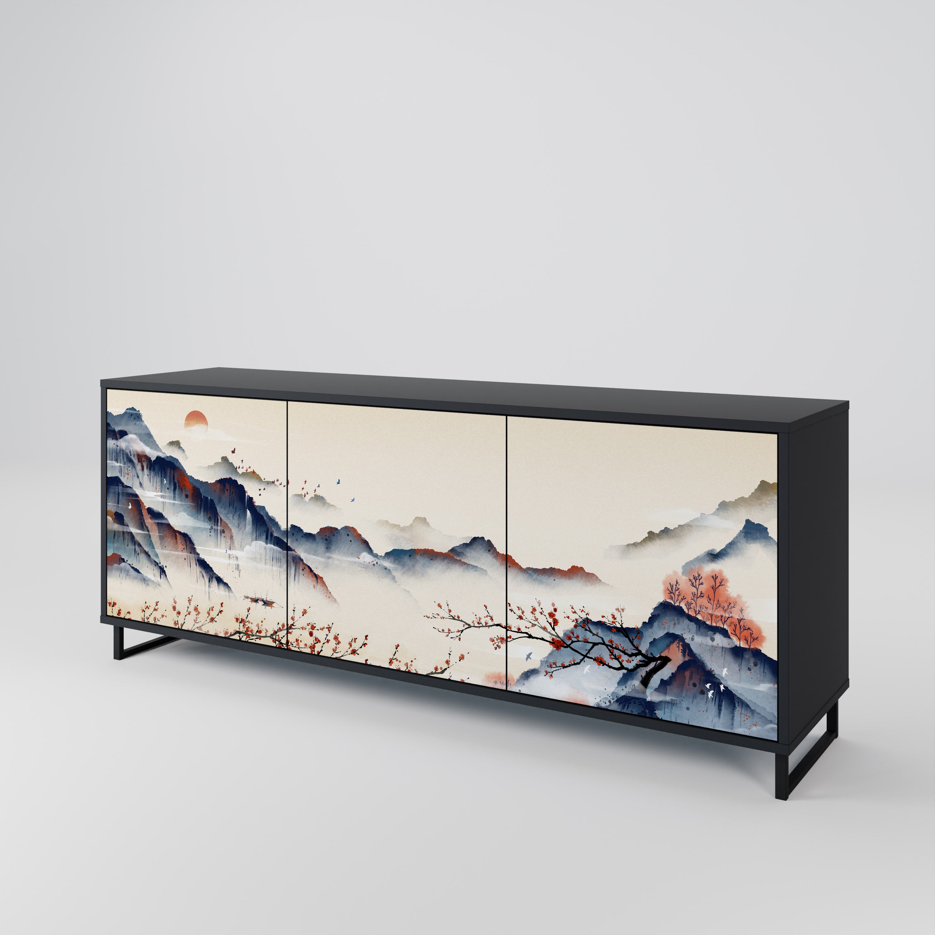 JAPANESE LANDSCAPE 3-Door Sideboard