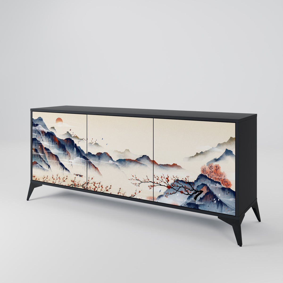 JAPANESE LANDSCAPE Třídveřová komoda