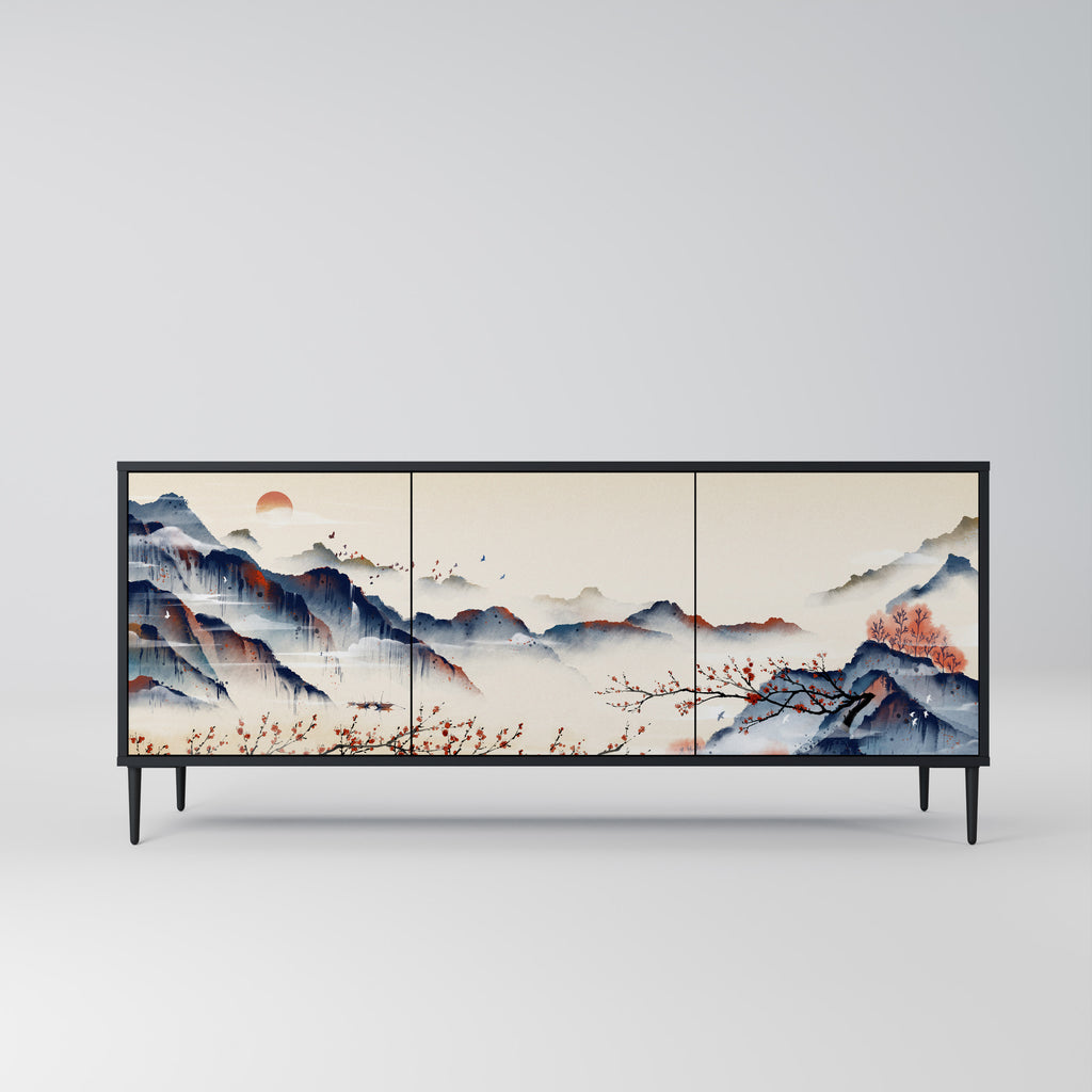 JAPANESE LANDSCAPE 3-Door Sideboard