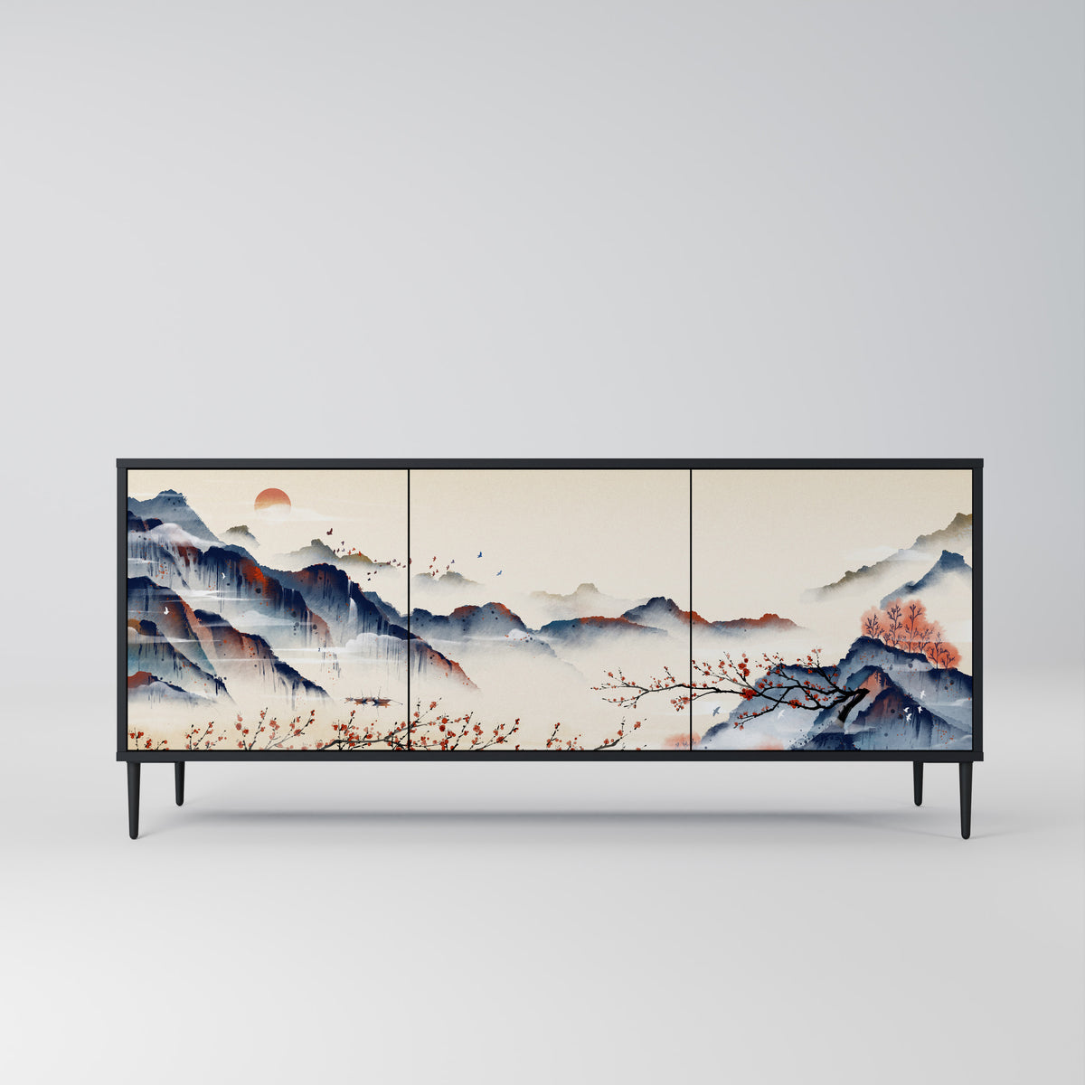 JAPANESE LANDSCAPE Třídveřová komoda