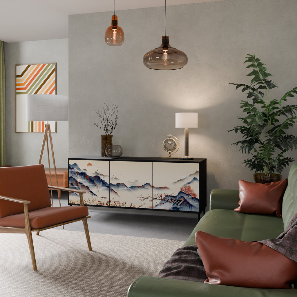 JAPANESE LANDSCAPE 3-Door Sideboard