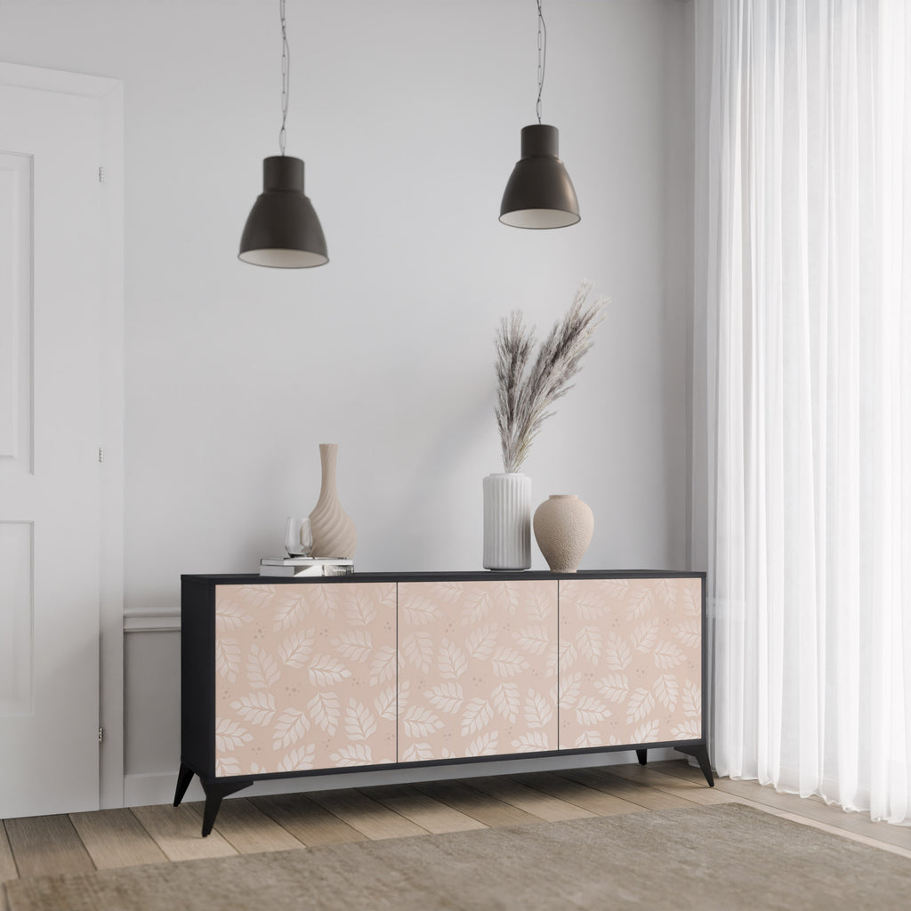 LEAVES ON BEIGE 3-Door Sideboard