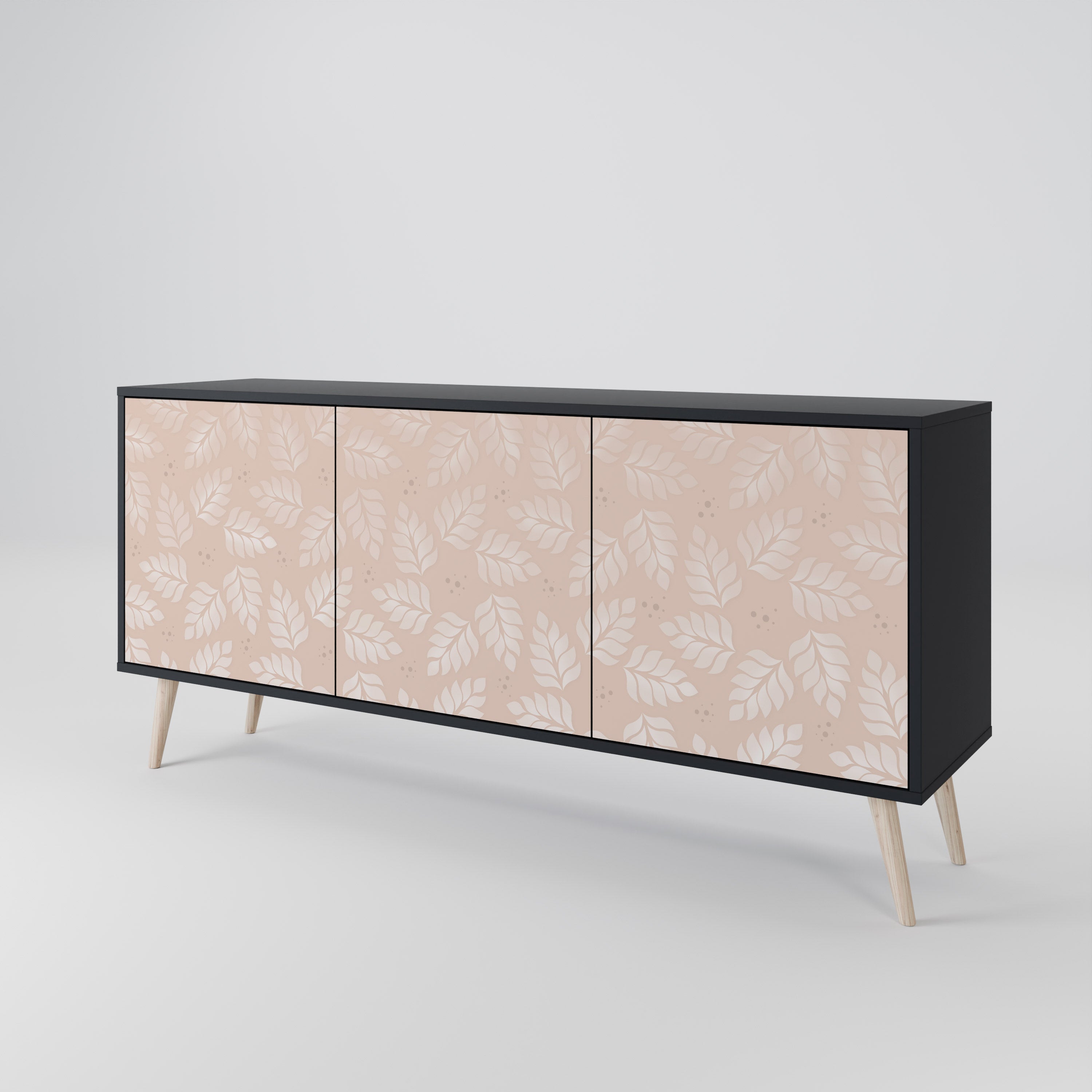 LEAVES ON BEIGE 3-Door Sideboard