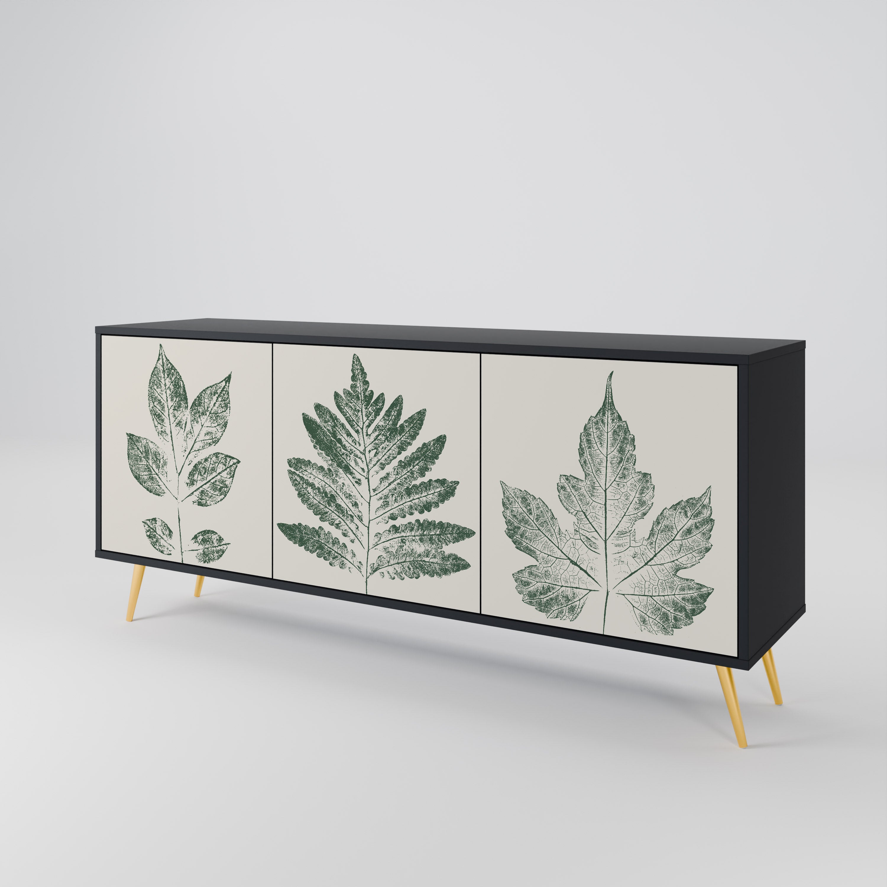 GREEN LEAFY STAMPS 3-Door Sideboard