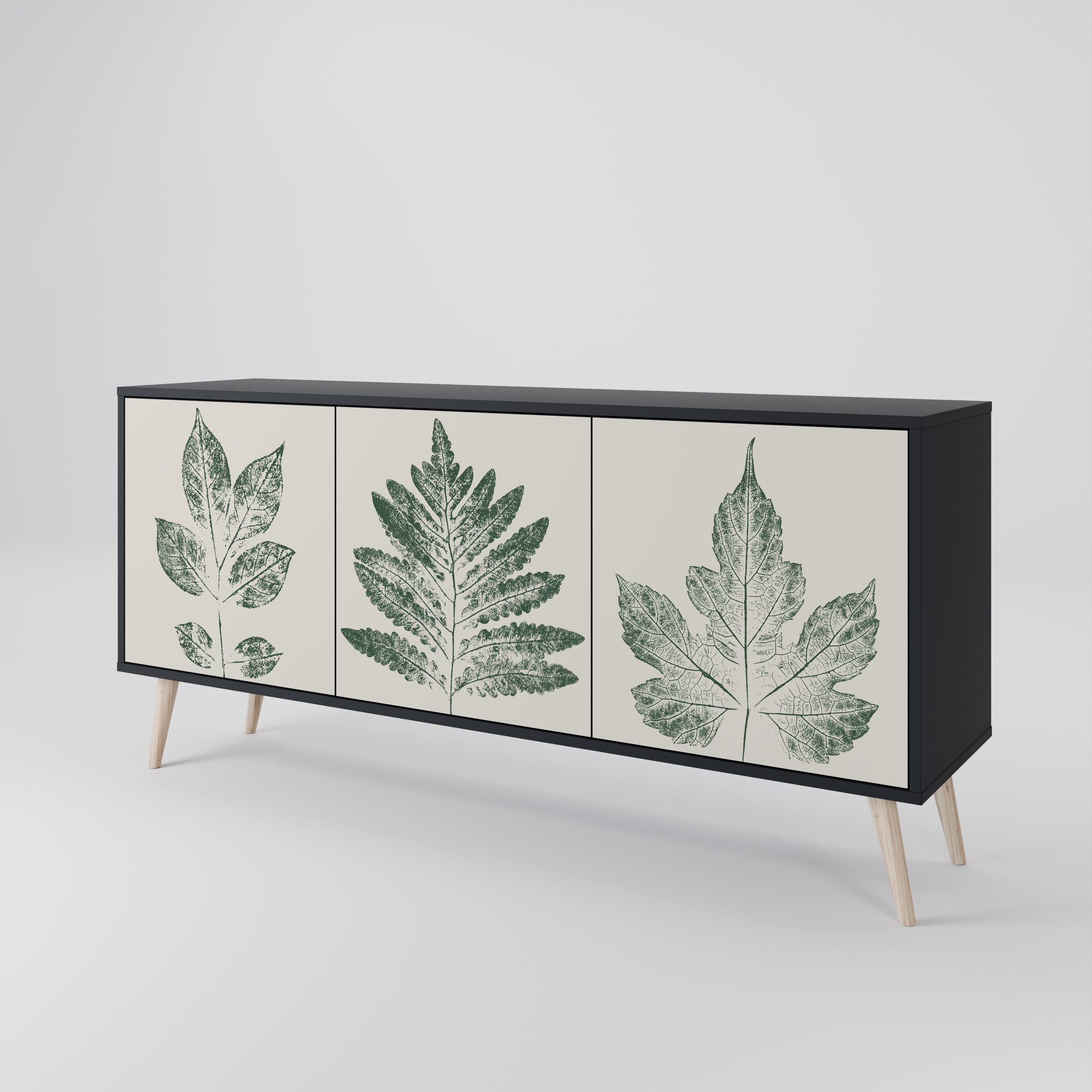 GREEN LEAFY STAMPS 3-Door Sideboard