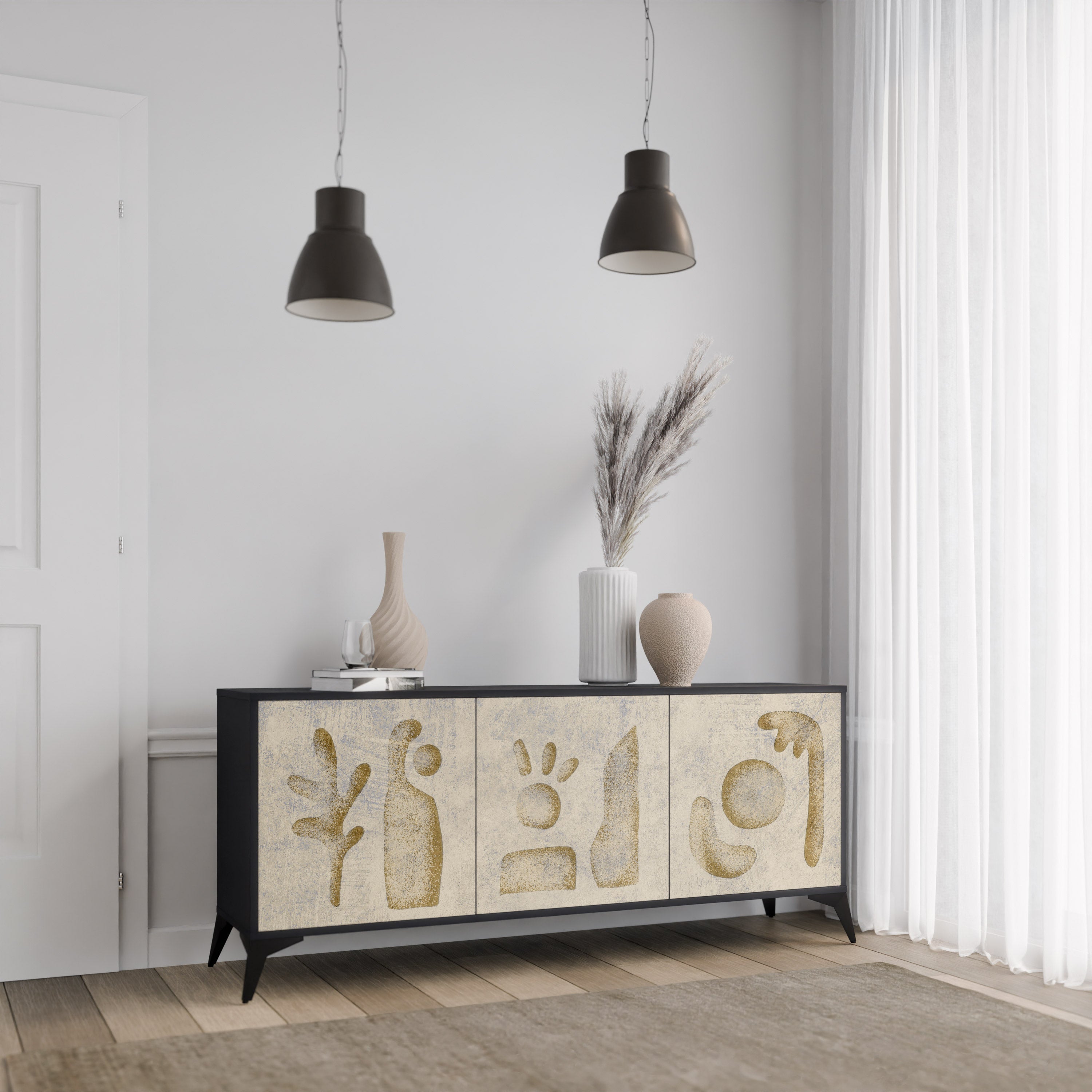SAND SCULPTURES 3-Door Sideboard