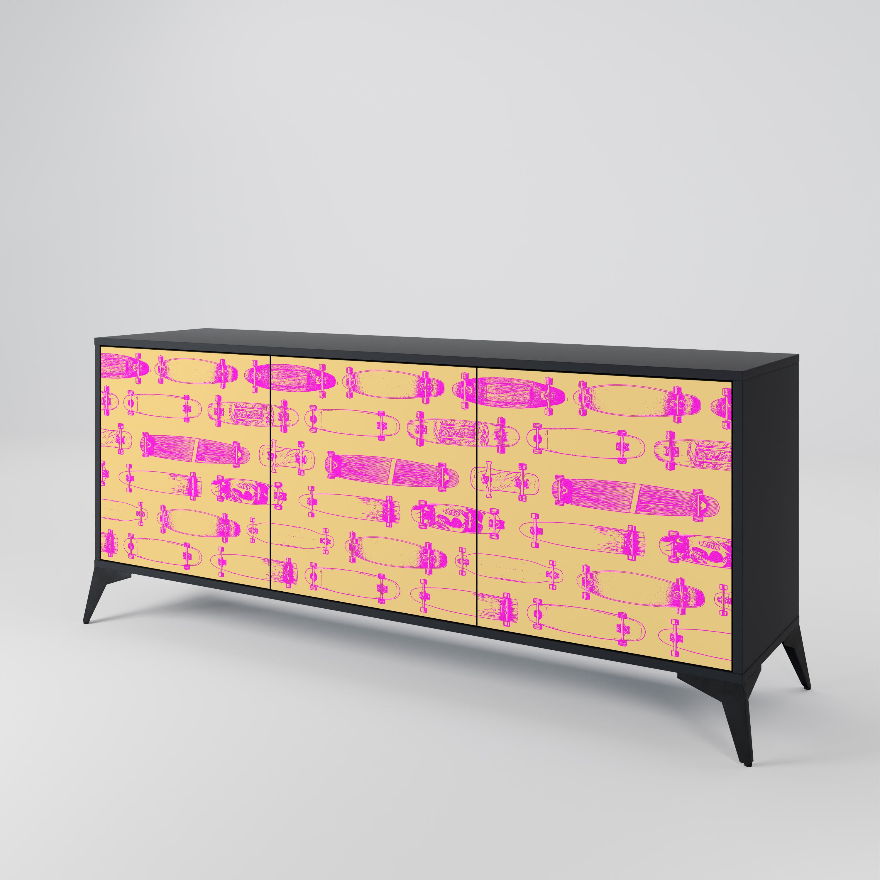 SKATEBOARD ARTISTRY 3-Door Sideboard