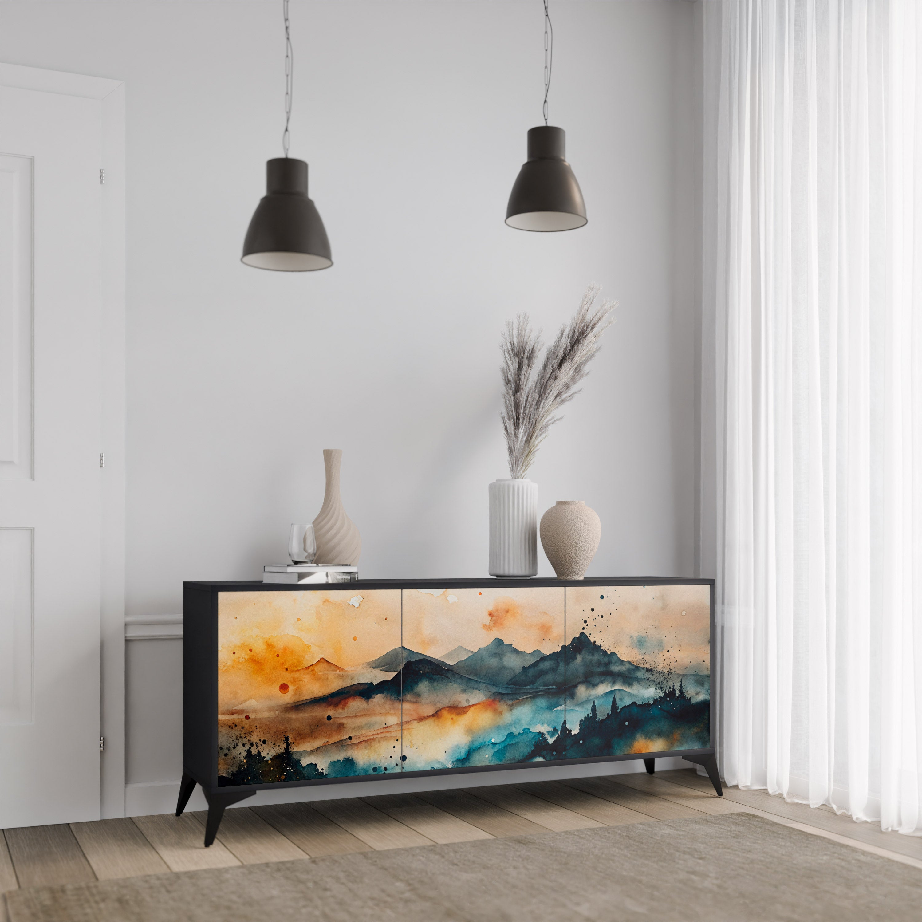 OMINOUS MOUNTAINS 3-Door Sideboard