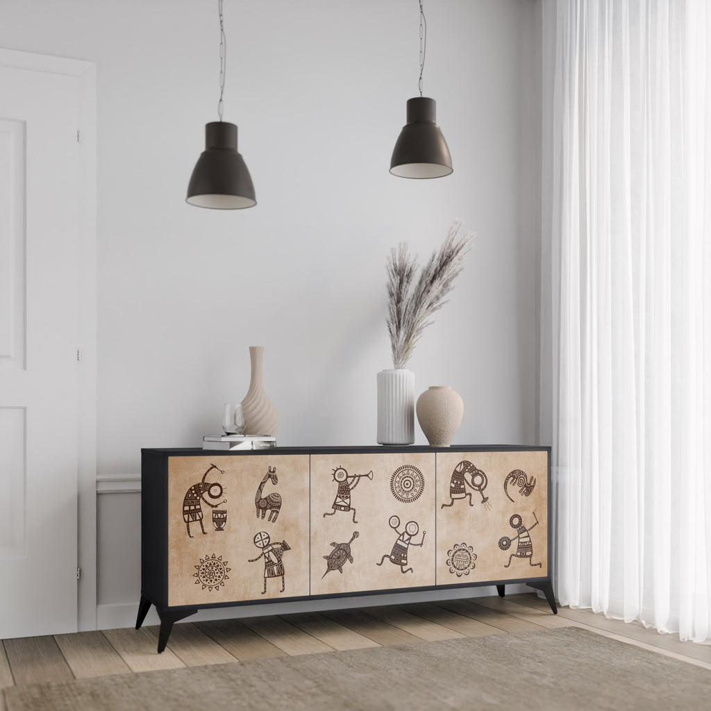AFRICAN STYLE 3-Door Sideboard