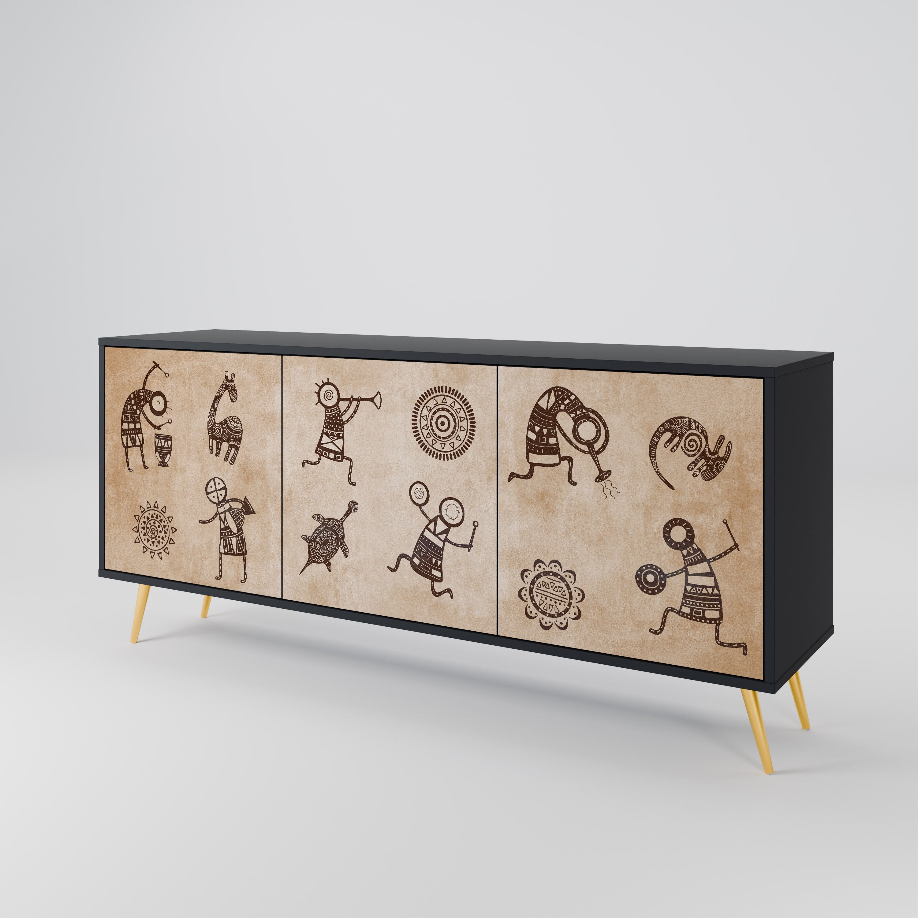 AFRICAN STYLE 3-Door Sideboard