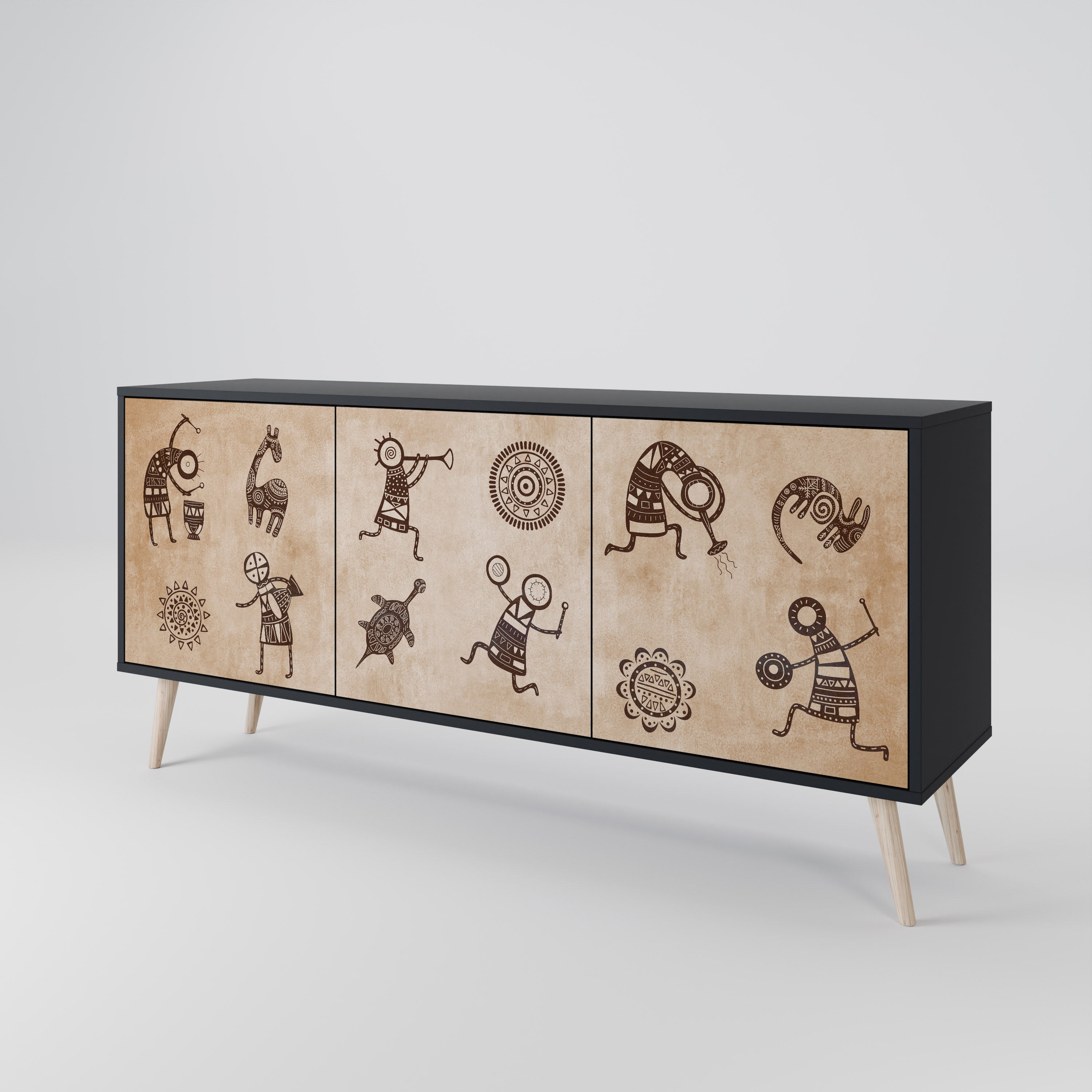 AFRICAN STYLE 3-Door Sideboard