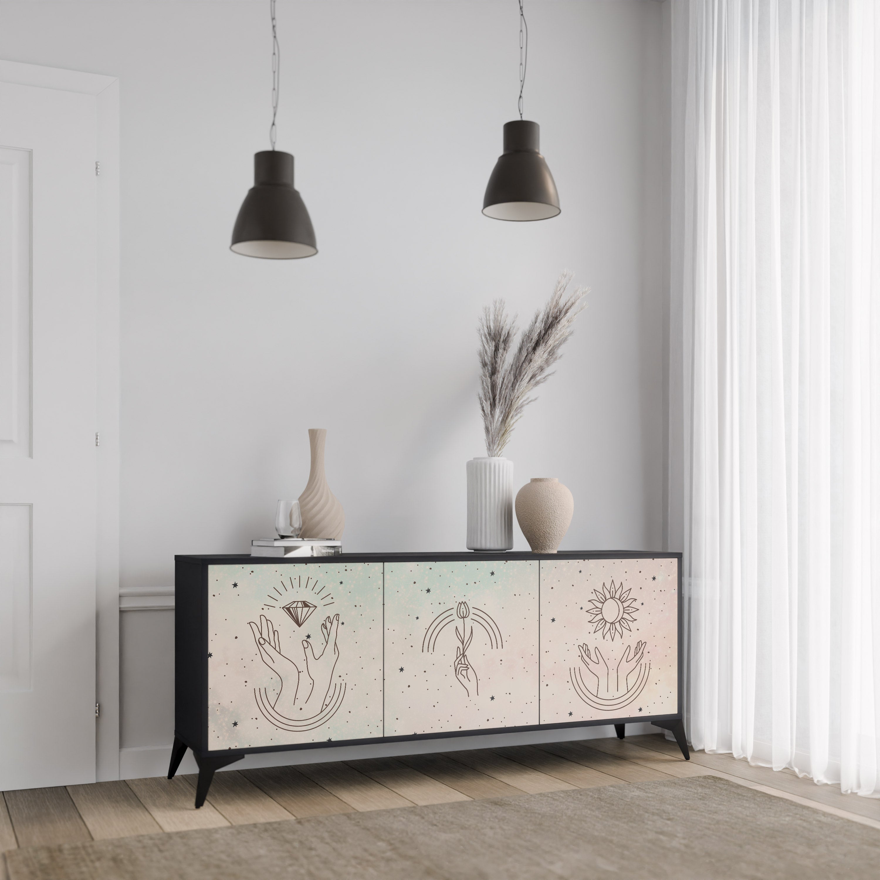 DELICATE BEAUTY 3-Door Sideboard
