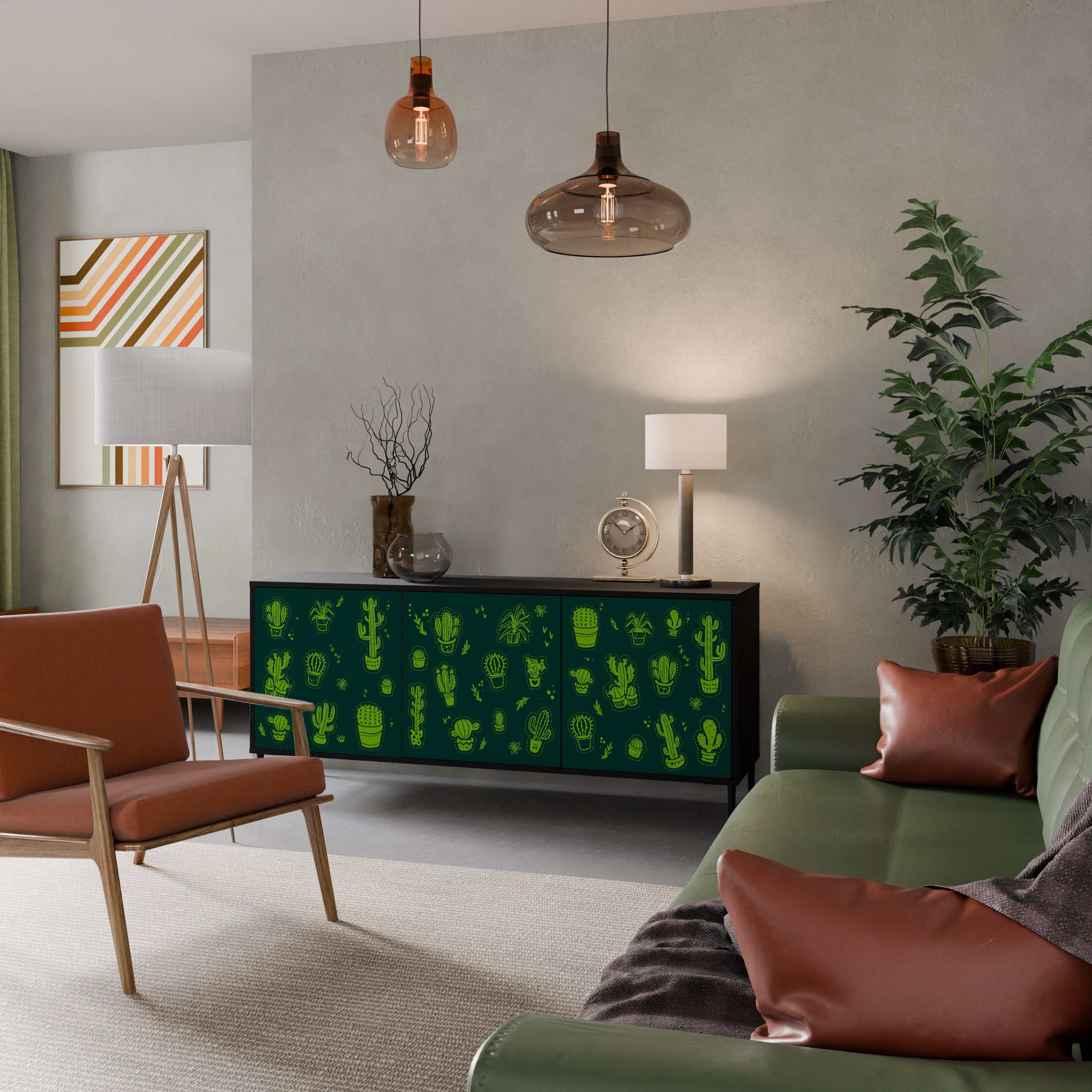 DESERT GREEN 3-Door Sideboard