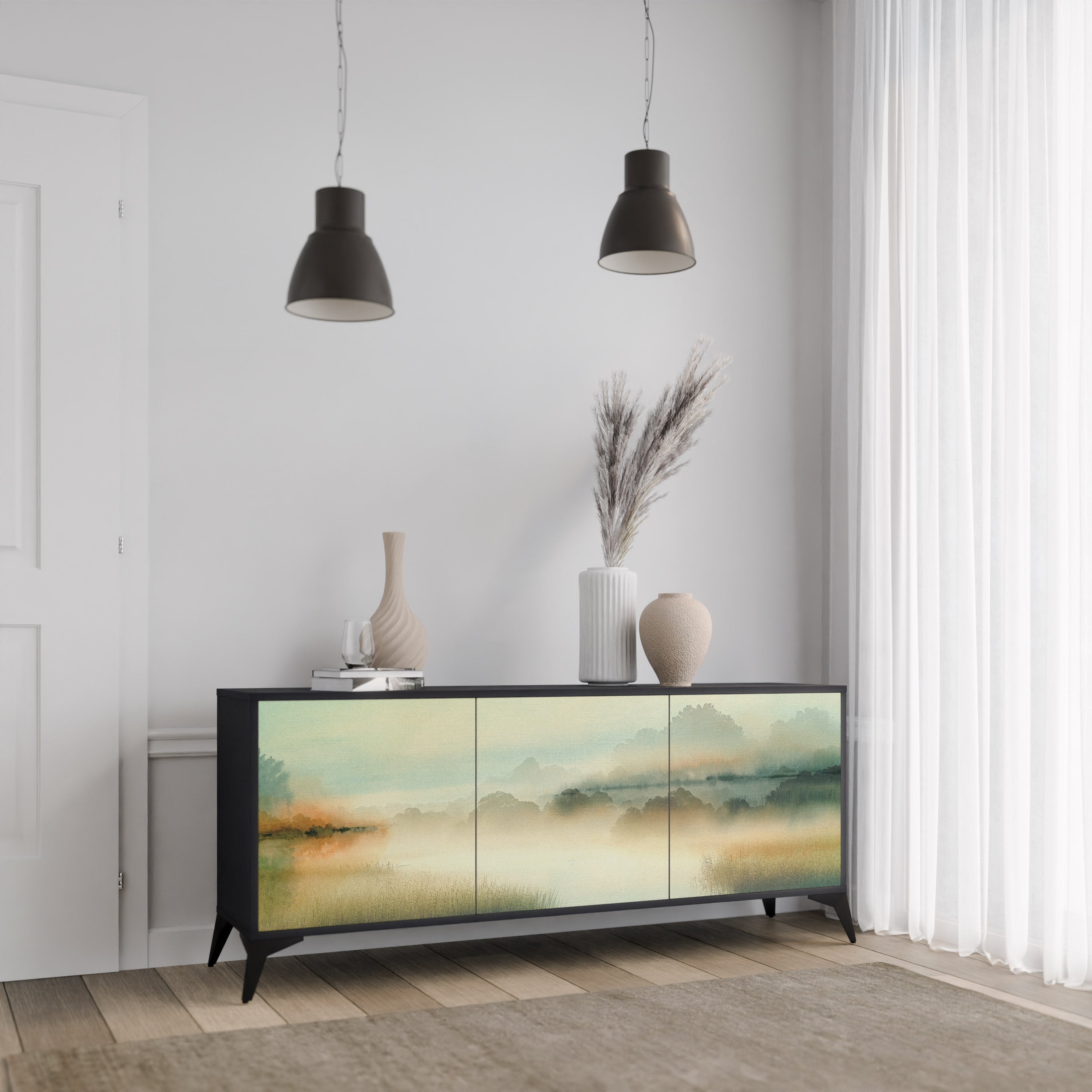 MORNING BY THE LAKE 3-Door Sideboard