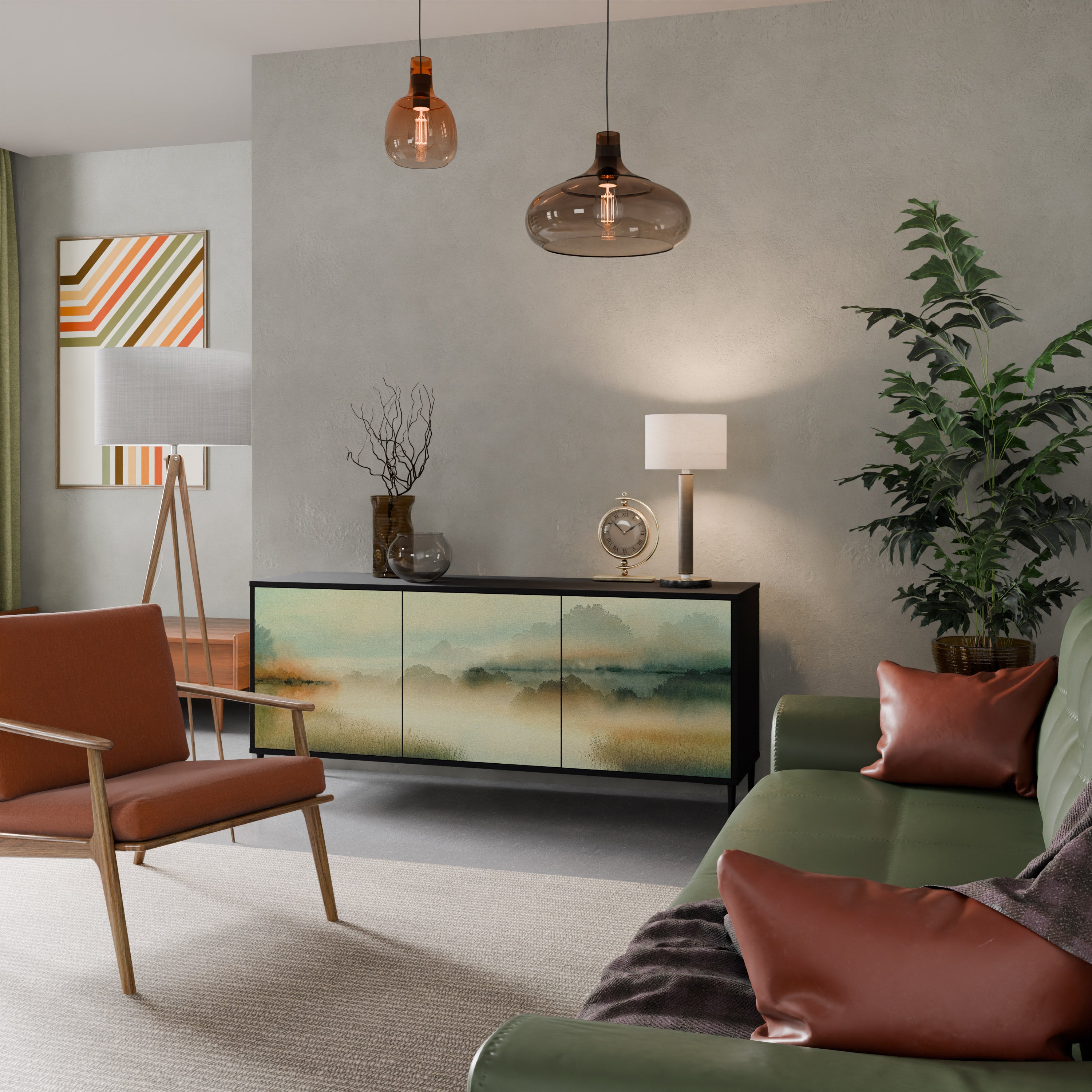 MORNING BY THE LAKE 3-Door Sideboard