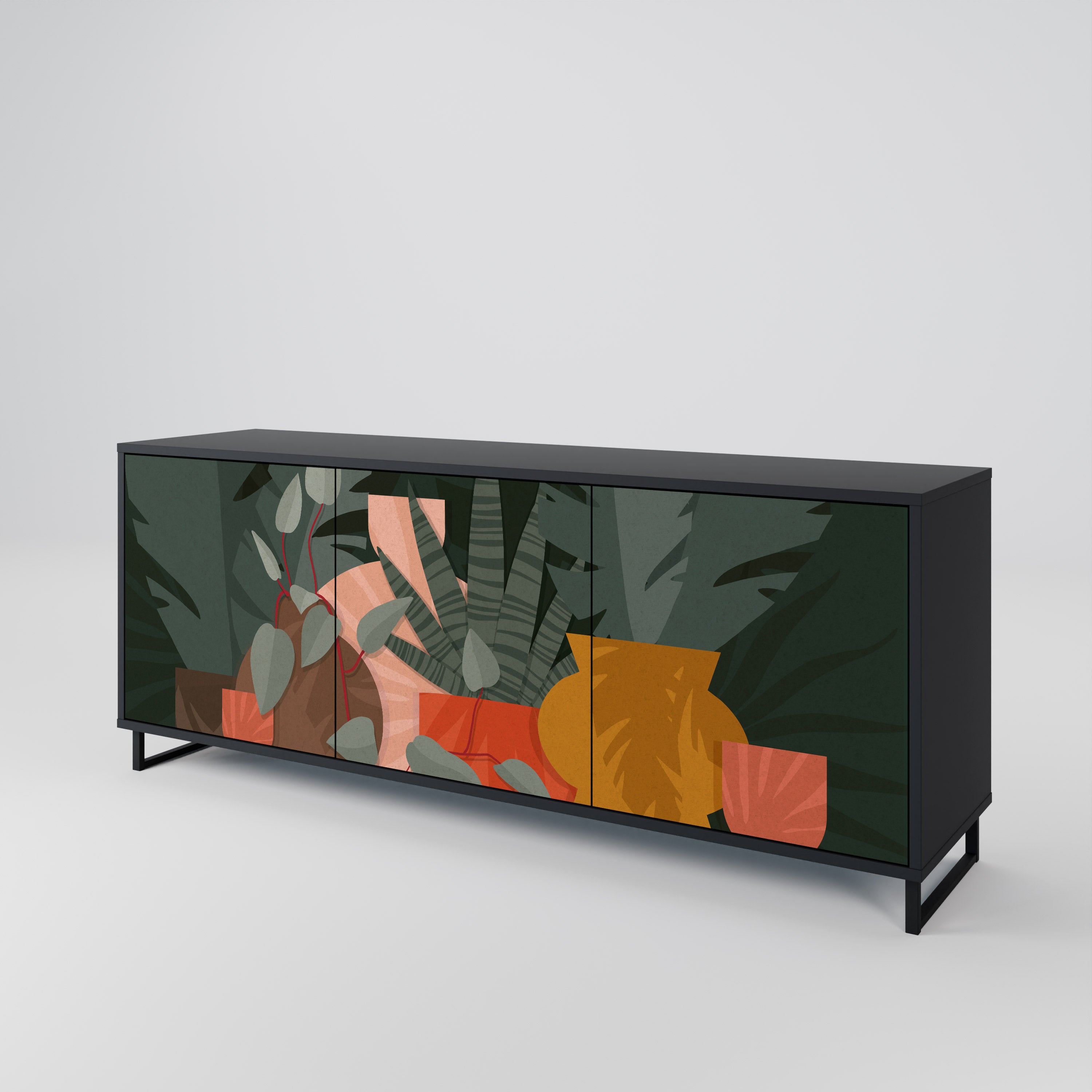 TROPICAL COMPOSITION 3-Door Sideboard