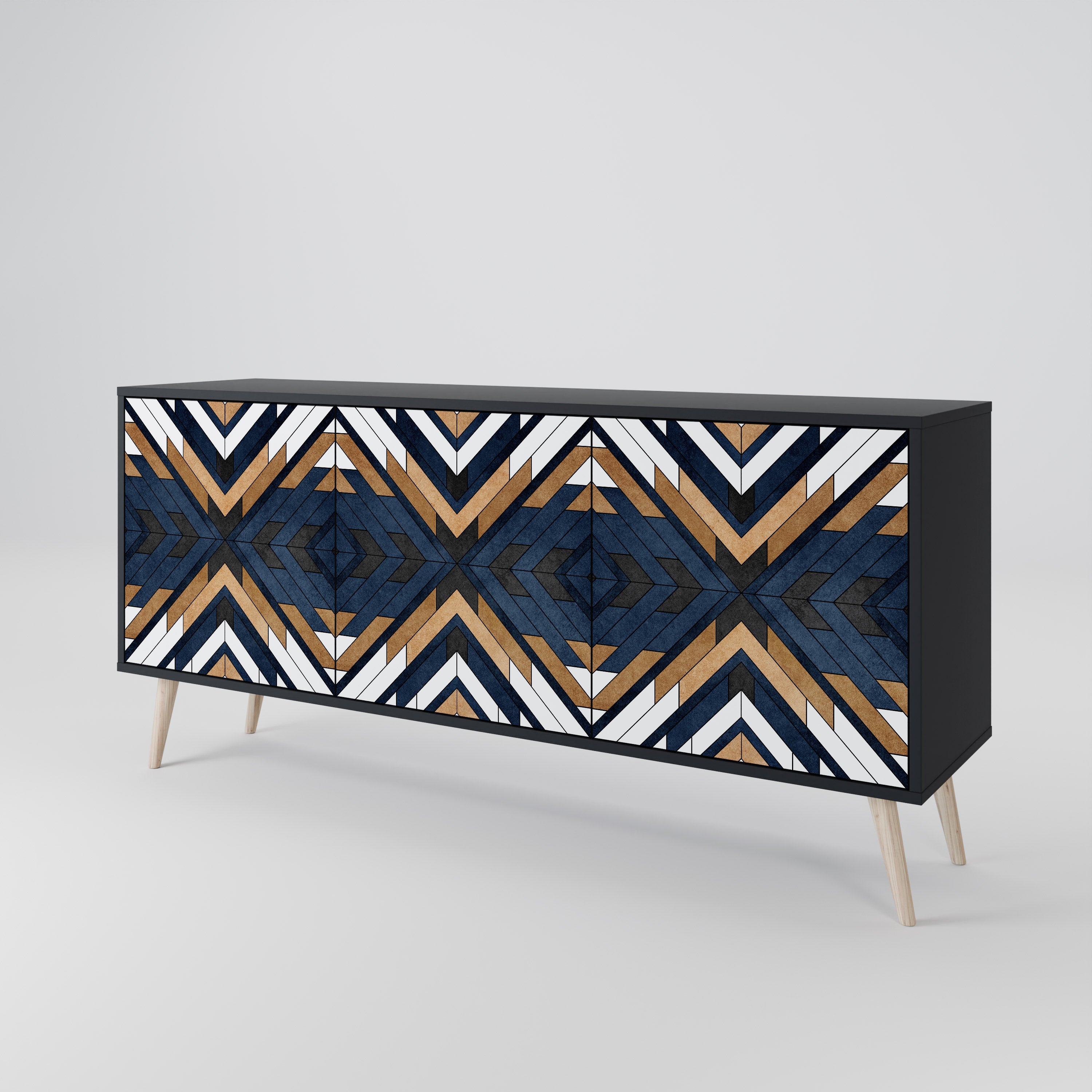 ARTFUL GEOMETRY 3-Door Sideboard