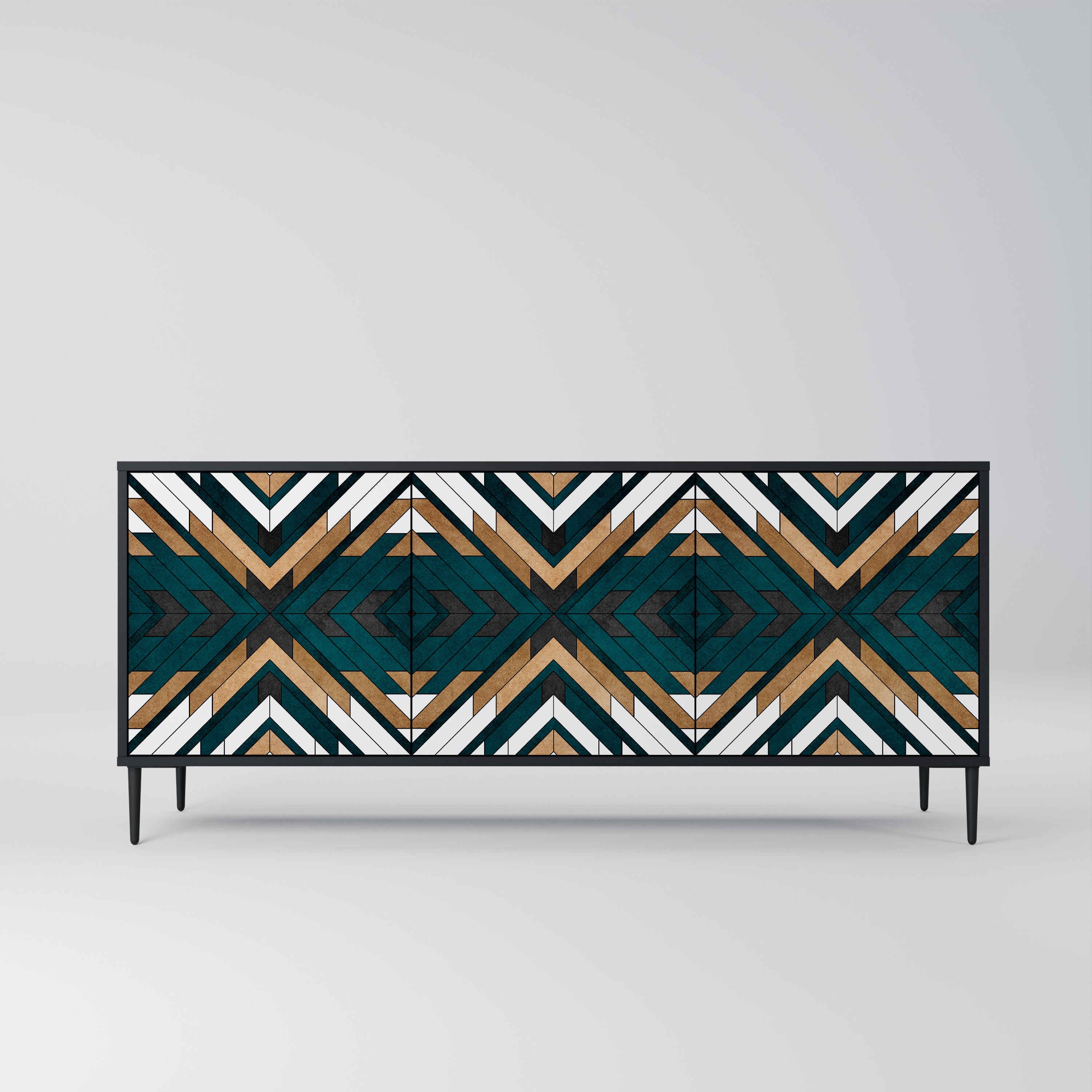 ARTISTIC GEOMETRY 3-Door Sideboard